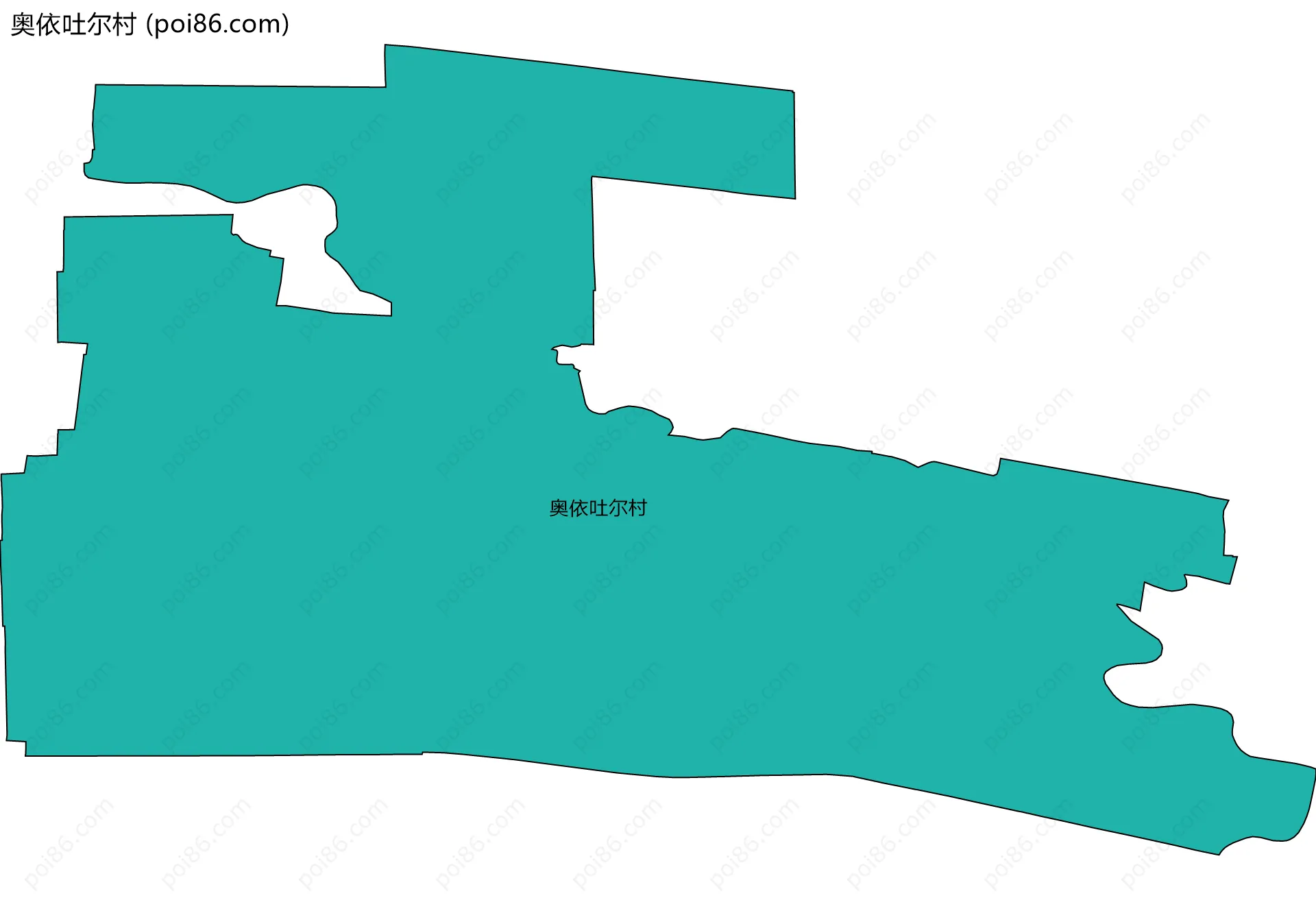 奥依吐尔村边界地图