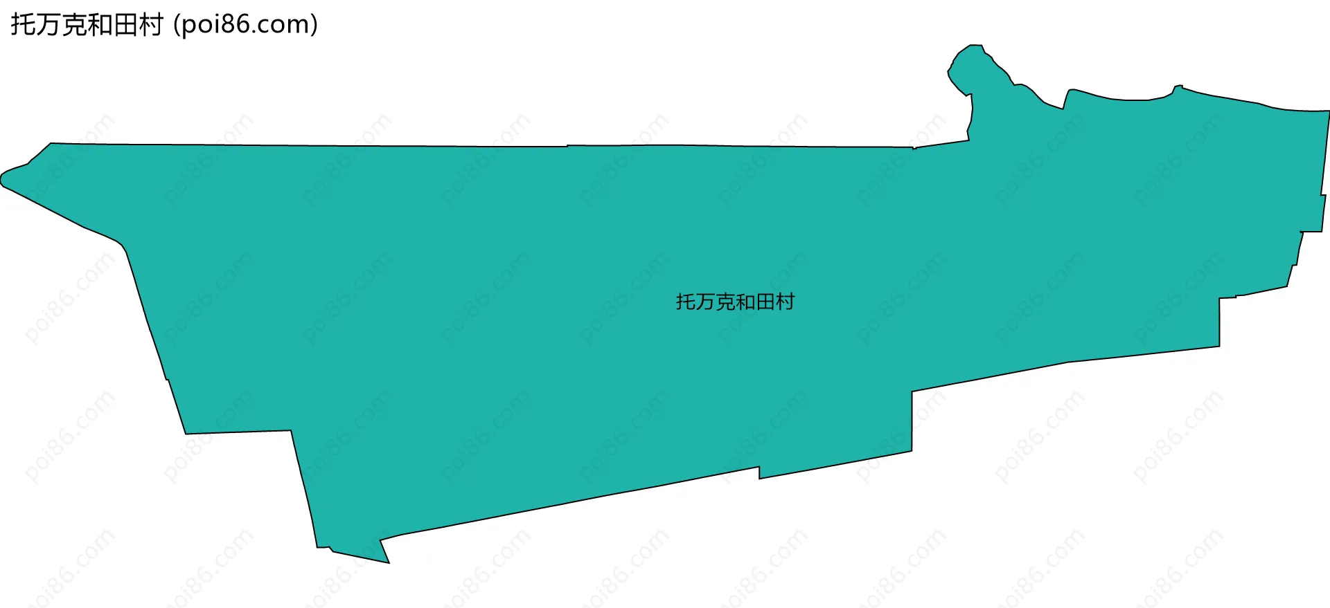 托万克和田村边界地图