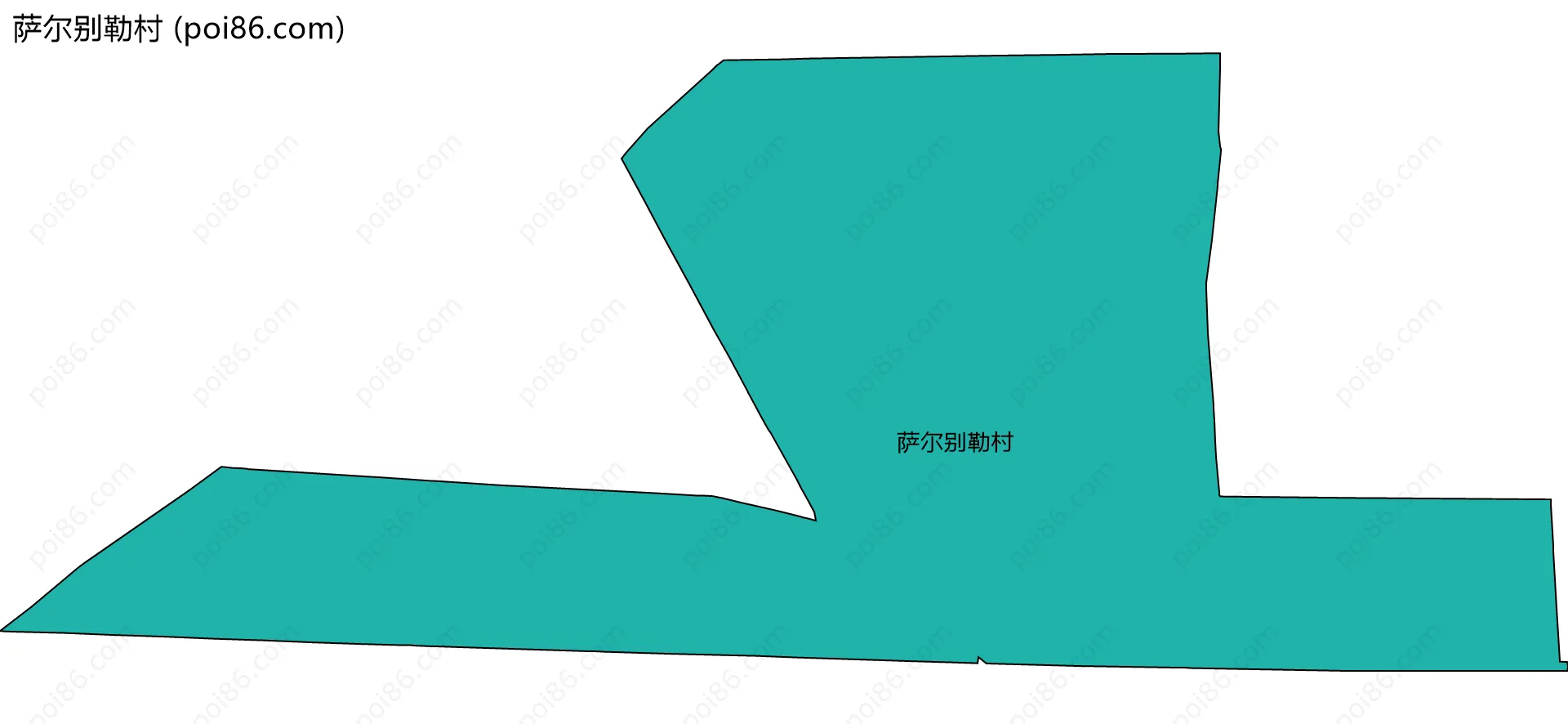 萨尔别勒村边界地图