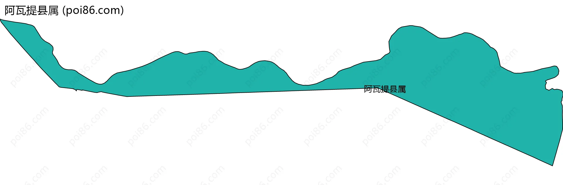阿瓦提县属边界地图