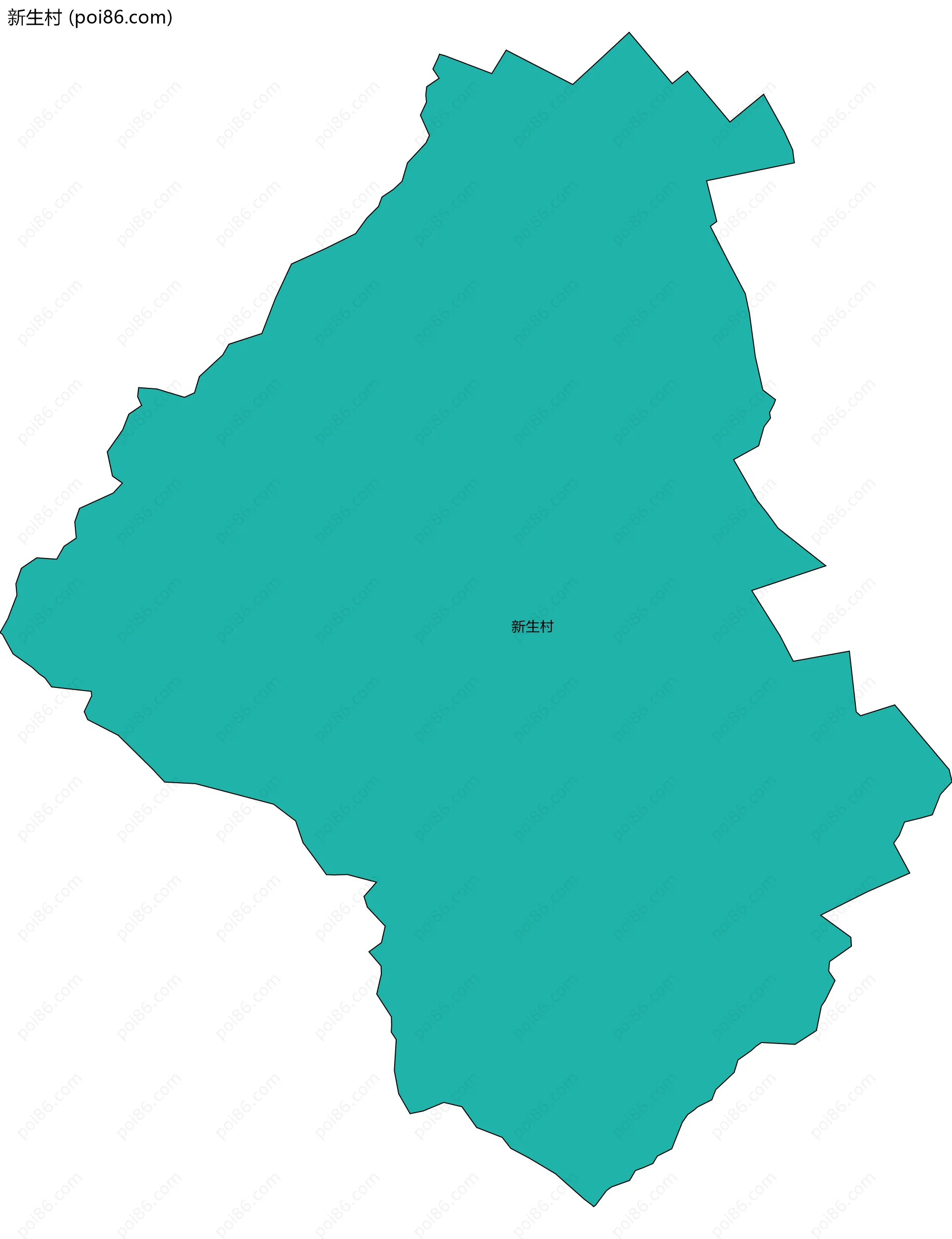 新生村边界地图