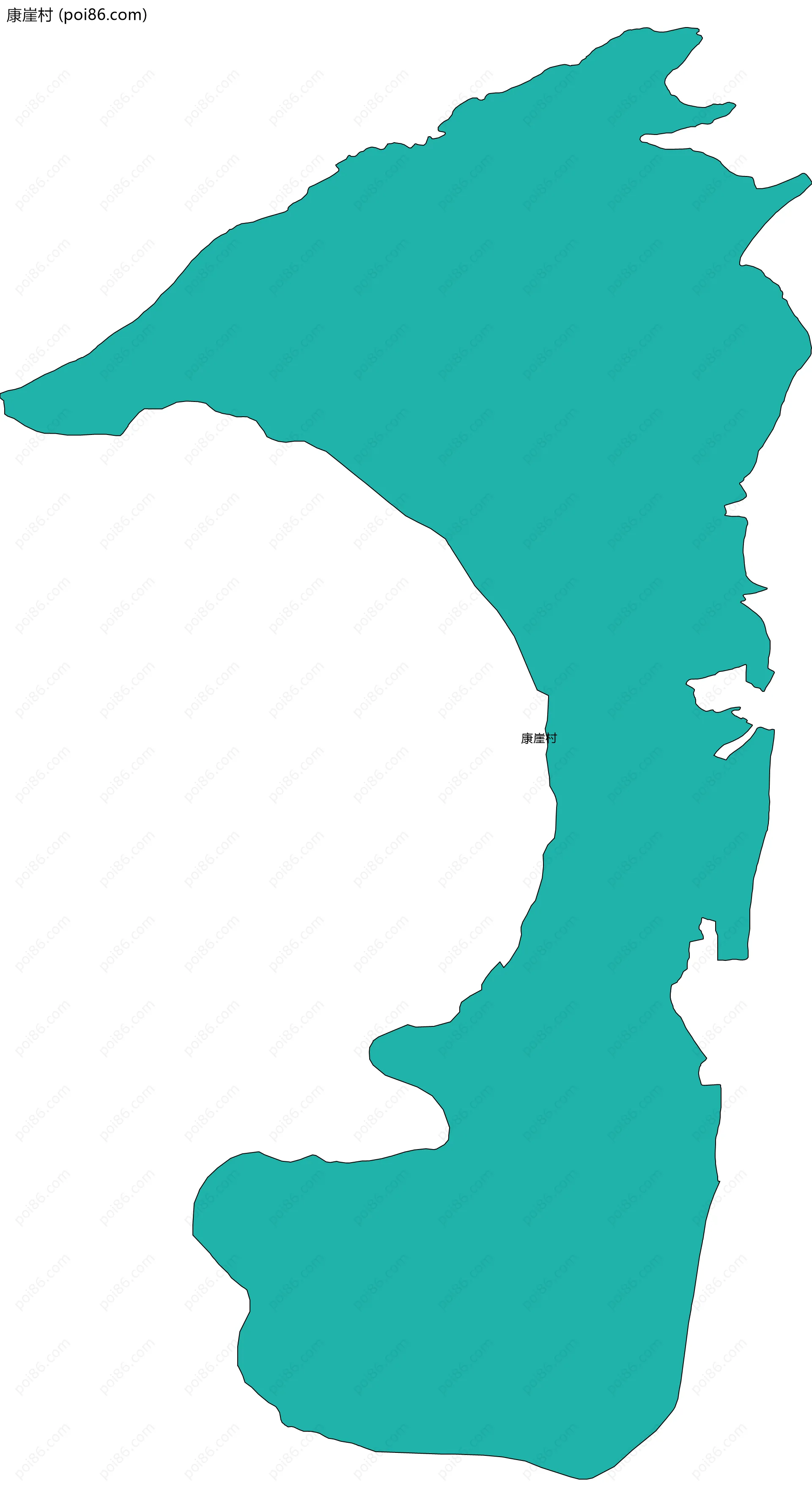 康崖村边界地图