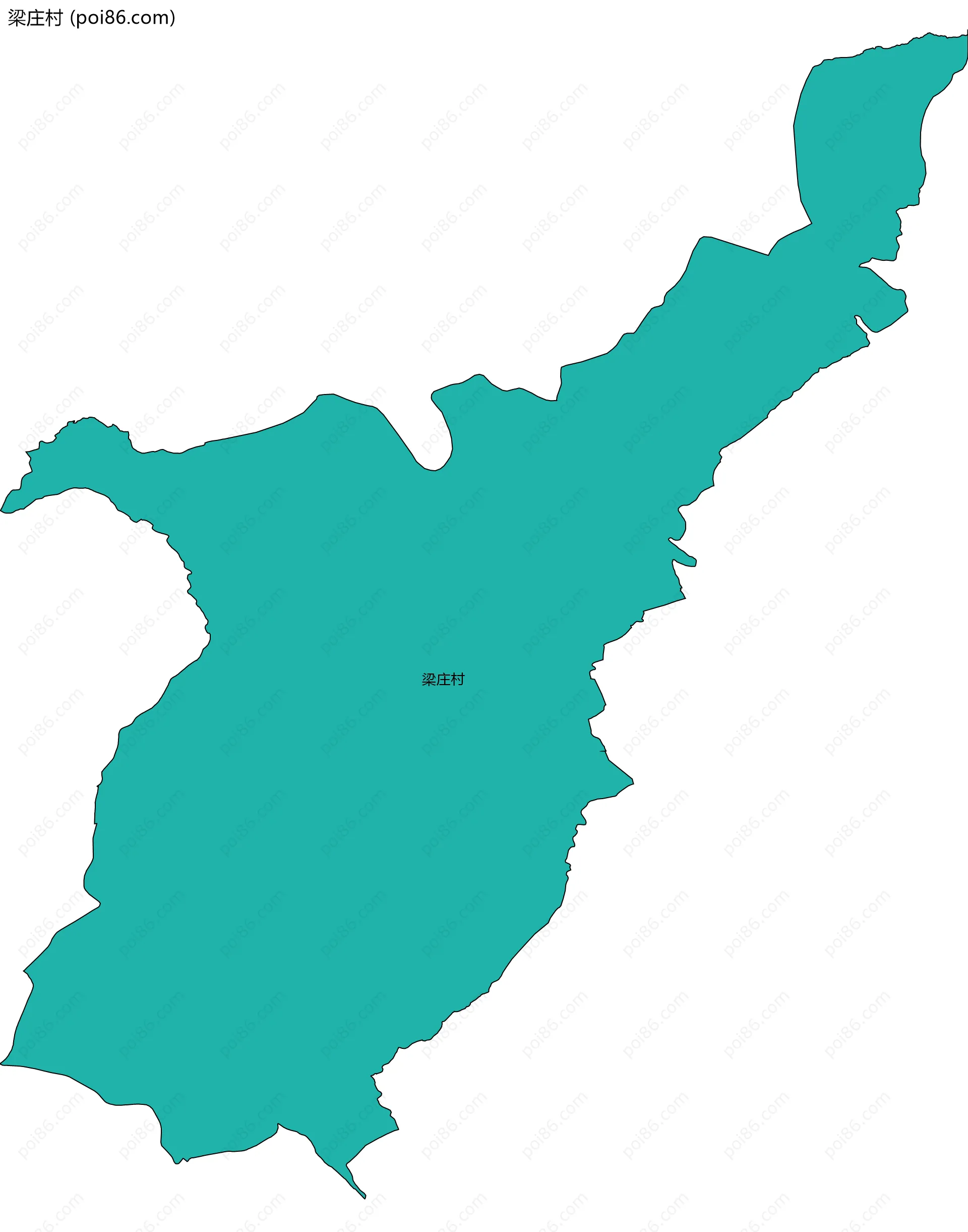 梁庄村边界地图