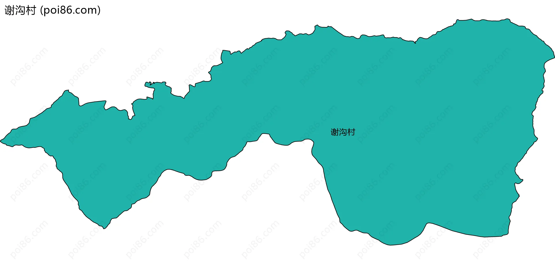 谢沟村边界地图