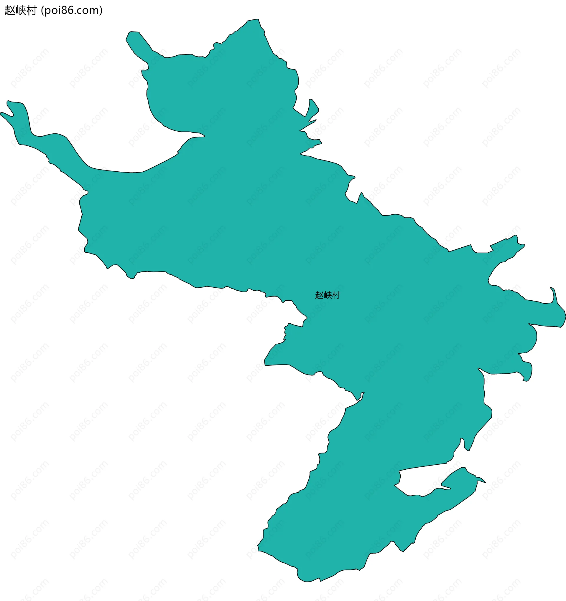 赵峡村边界地图