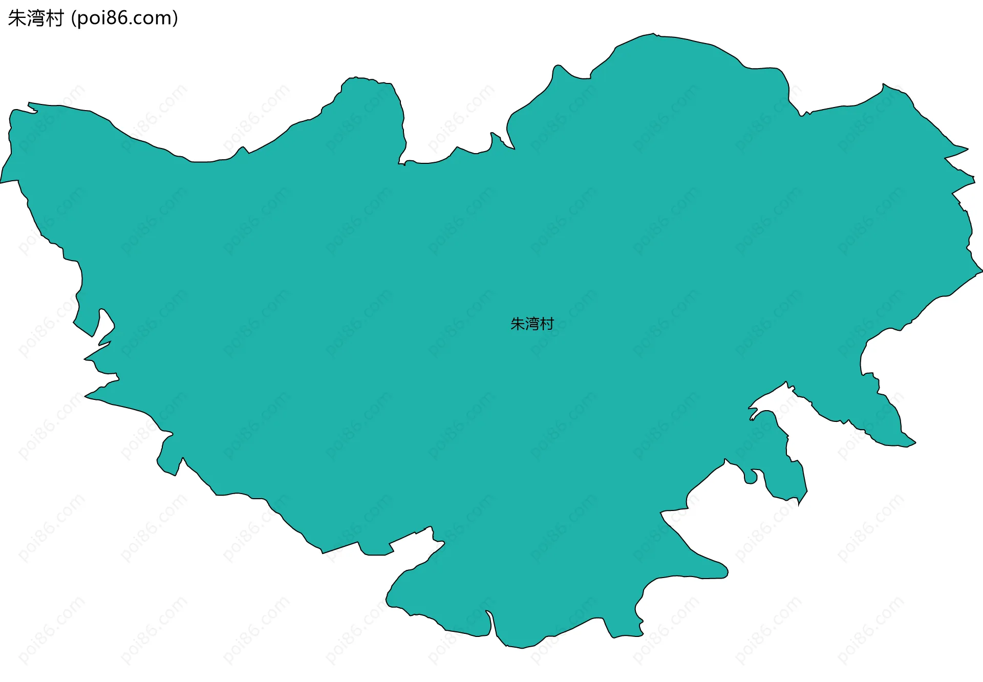朱湾村边界地图