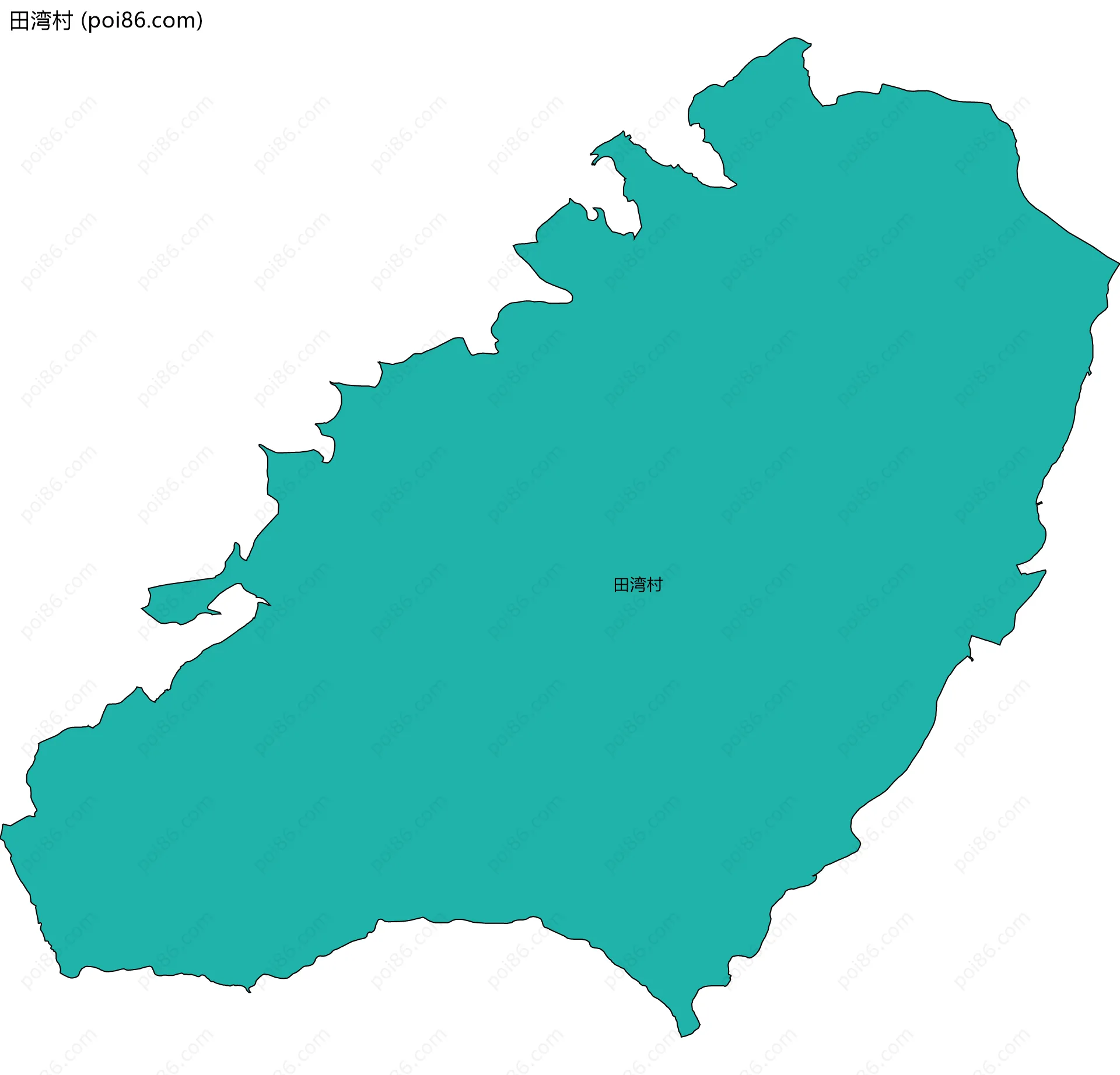 田湾村边界地图