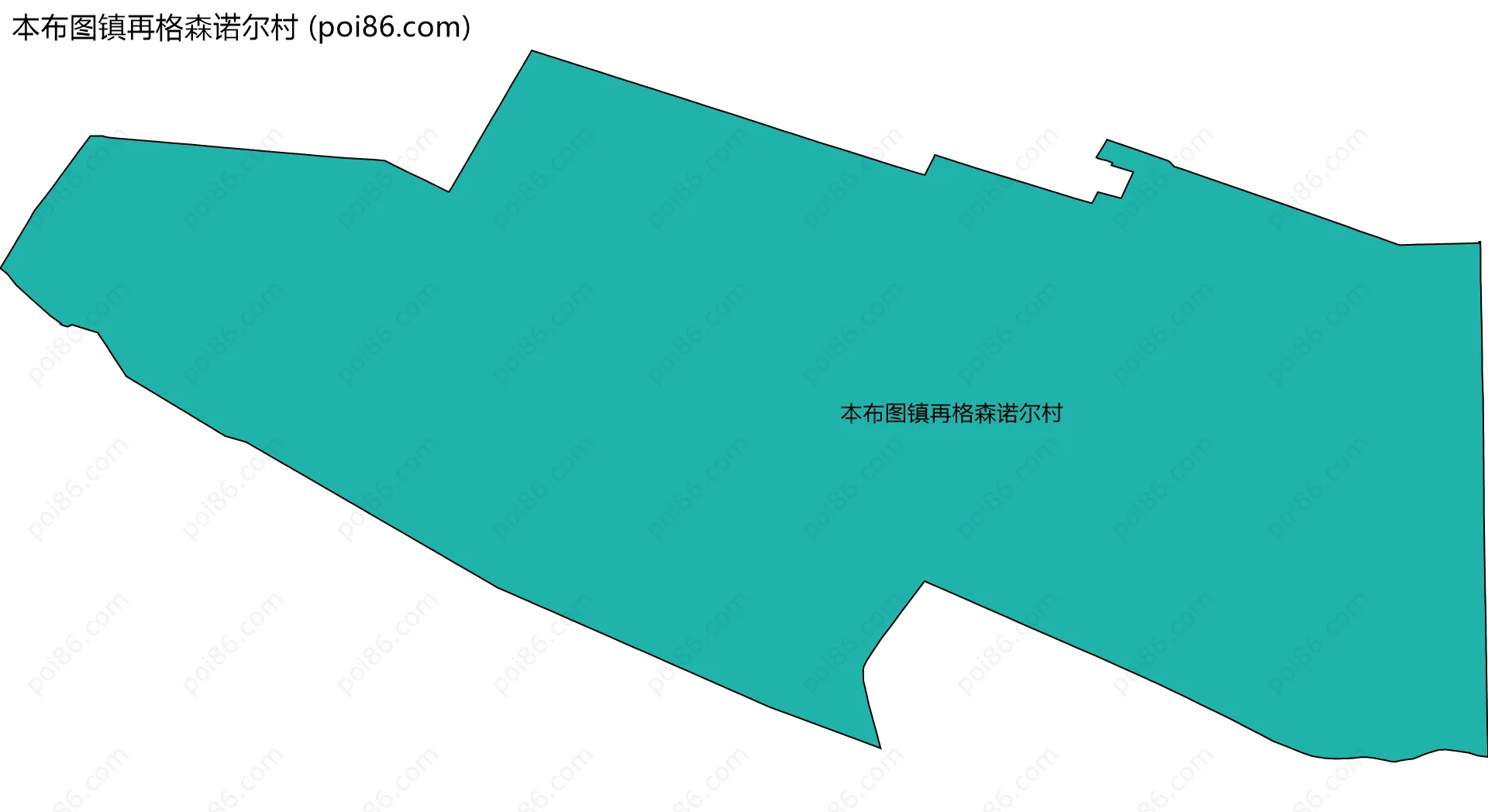 本布图镇再格森诺尔村边界地图