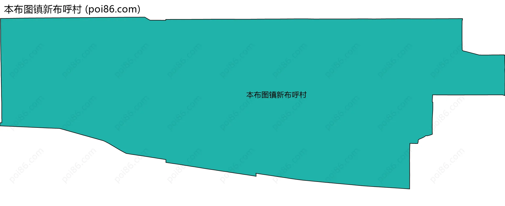 本布图镇新布呼村边界地图