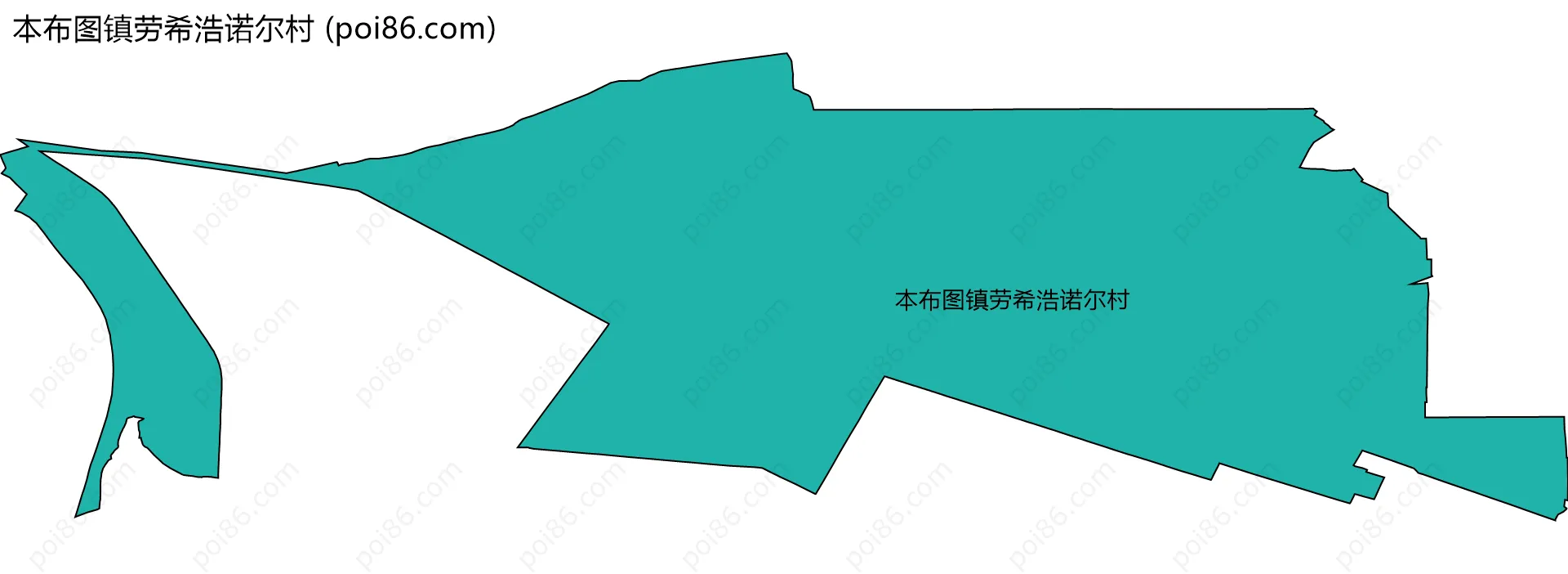 本布图镇劳希浩诺尔村边界地图
