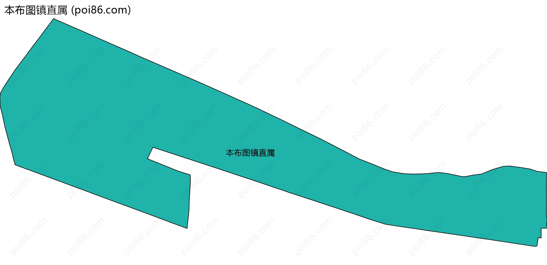 本布图镇直属边界地图