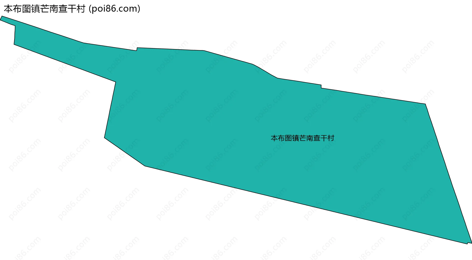 本布图镇芒南查干村边界地图