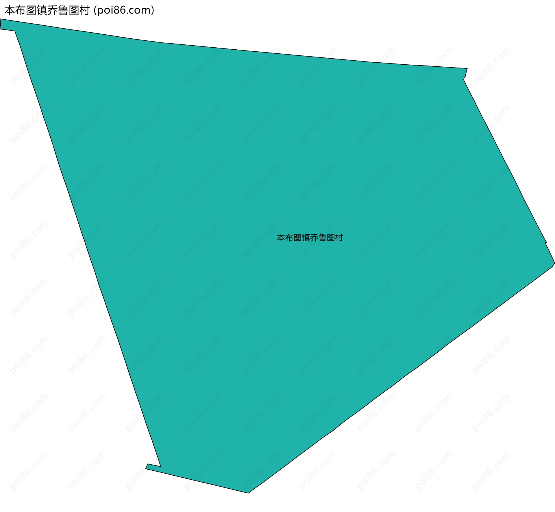 本布图镇乔鲁图村边界地图