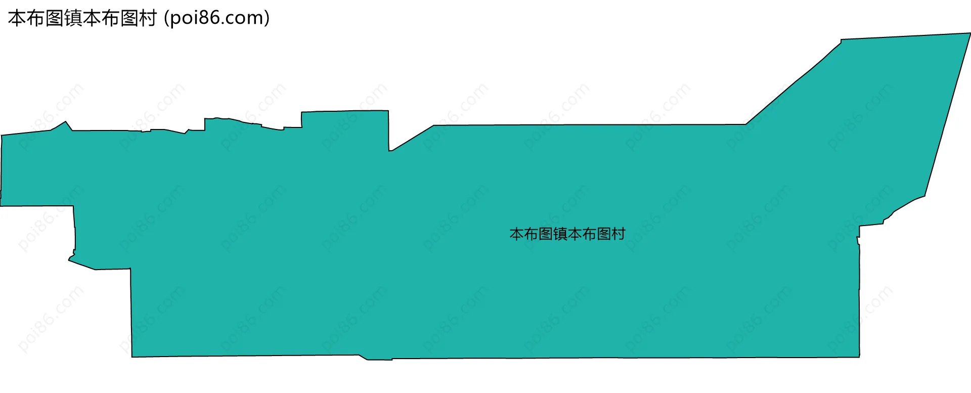 本布图镇本布图村边界地图