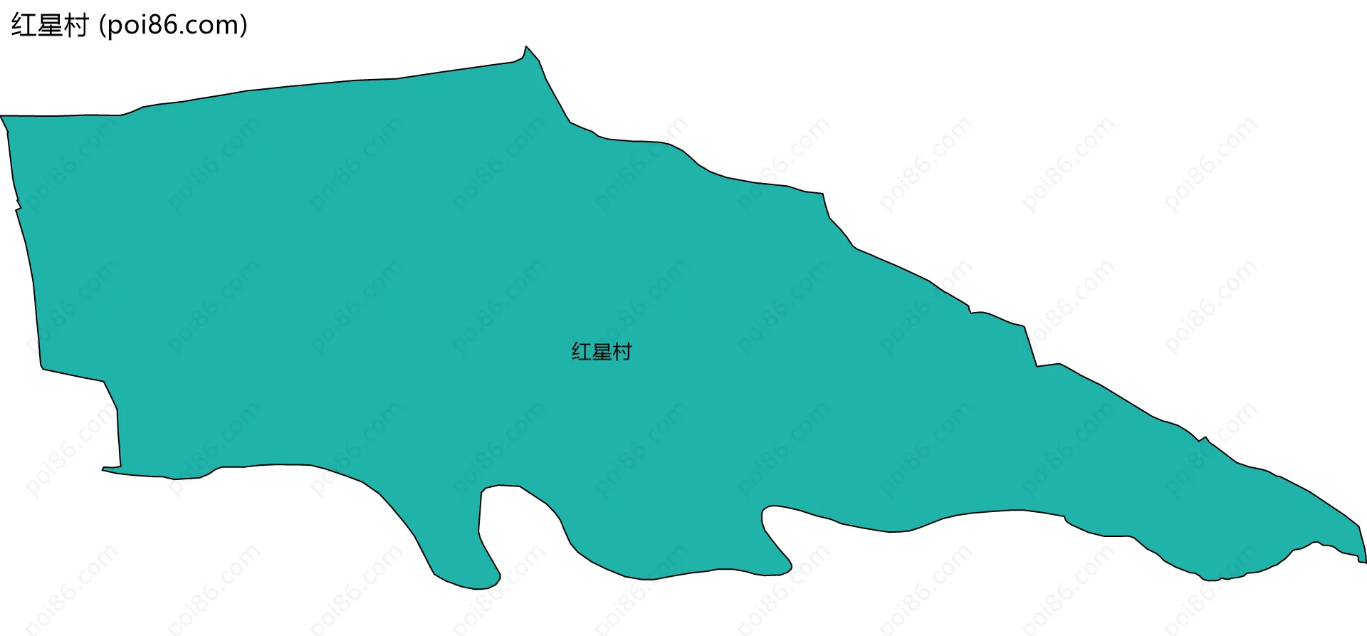 红星村边界地图