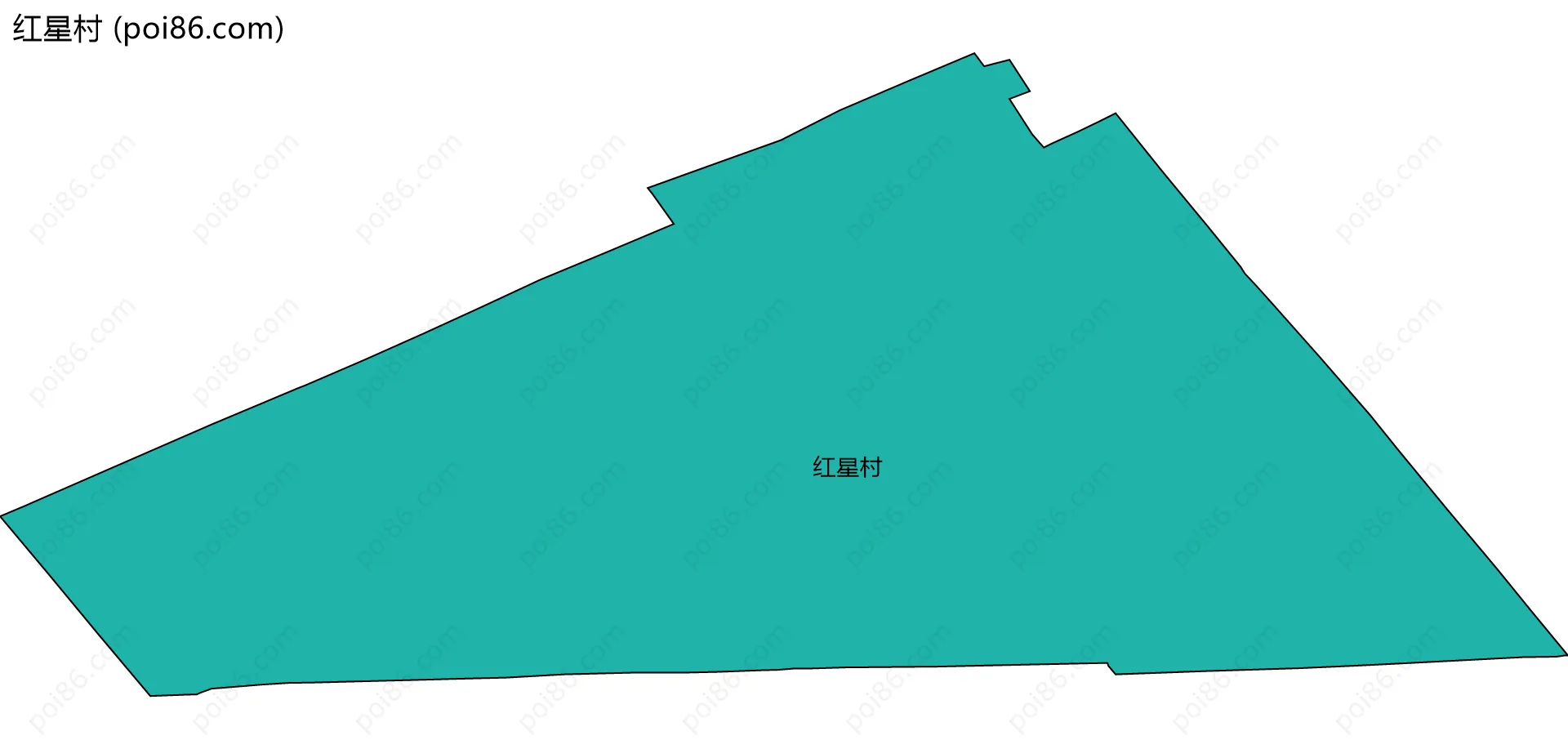 红星村边界地图