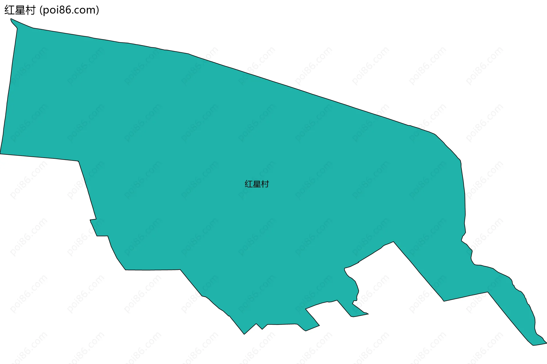 红星村边界地图