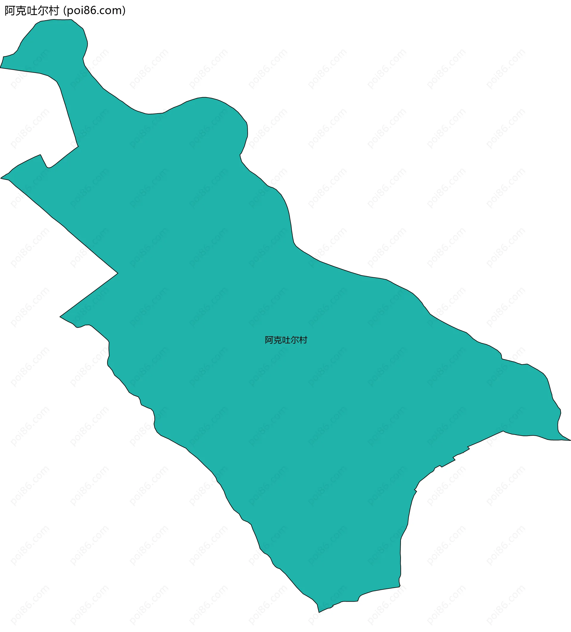 阿克吐尔村边界地图