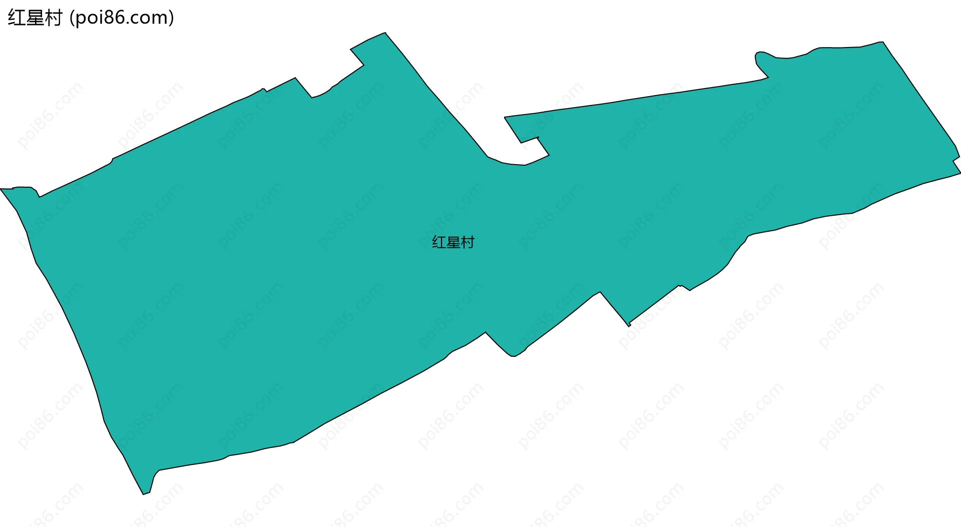 红星村边界地图
