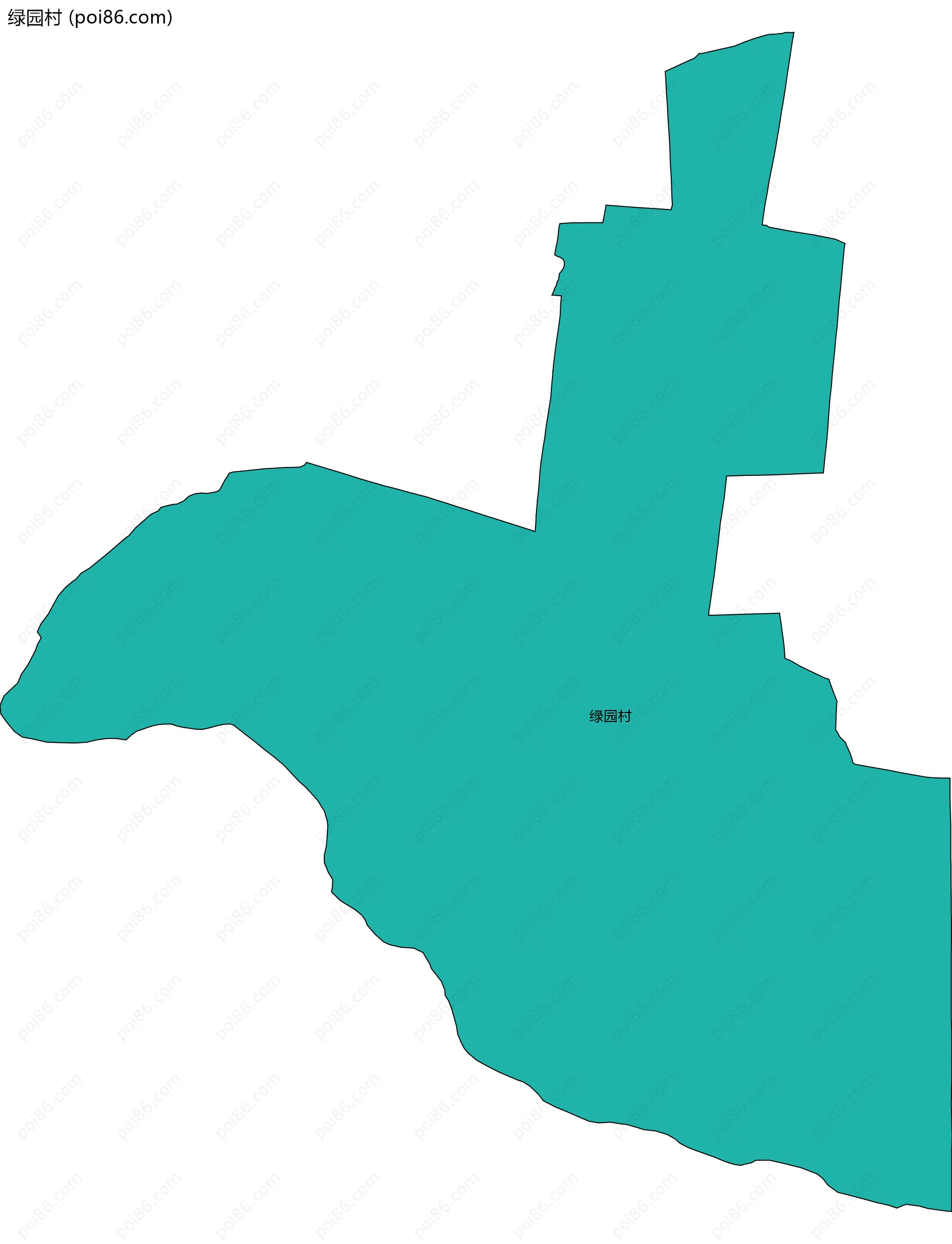 绿园村边界地图