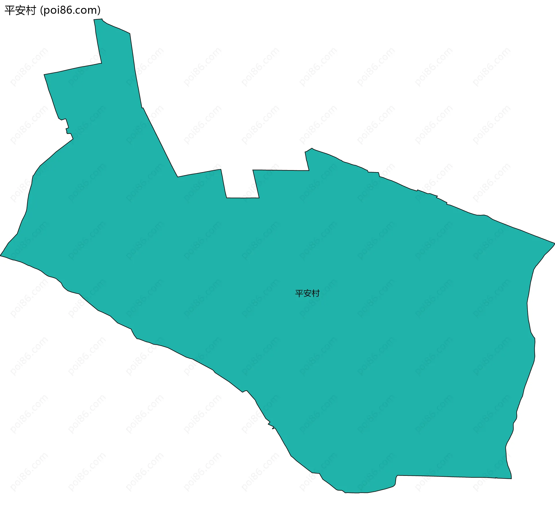 平安村边界地图