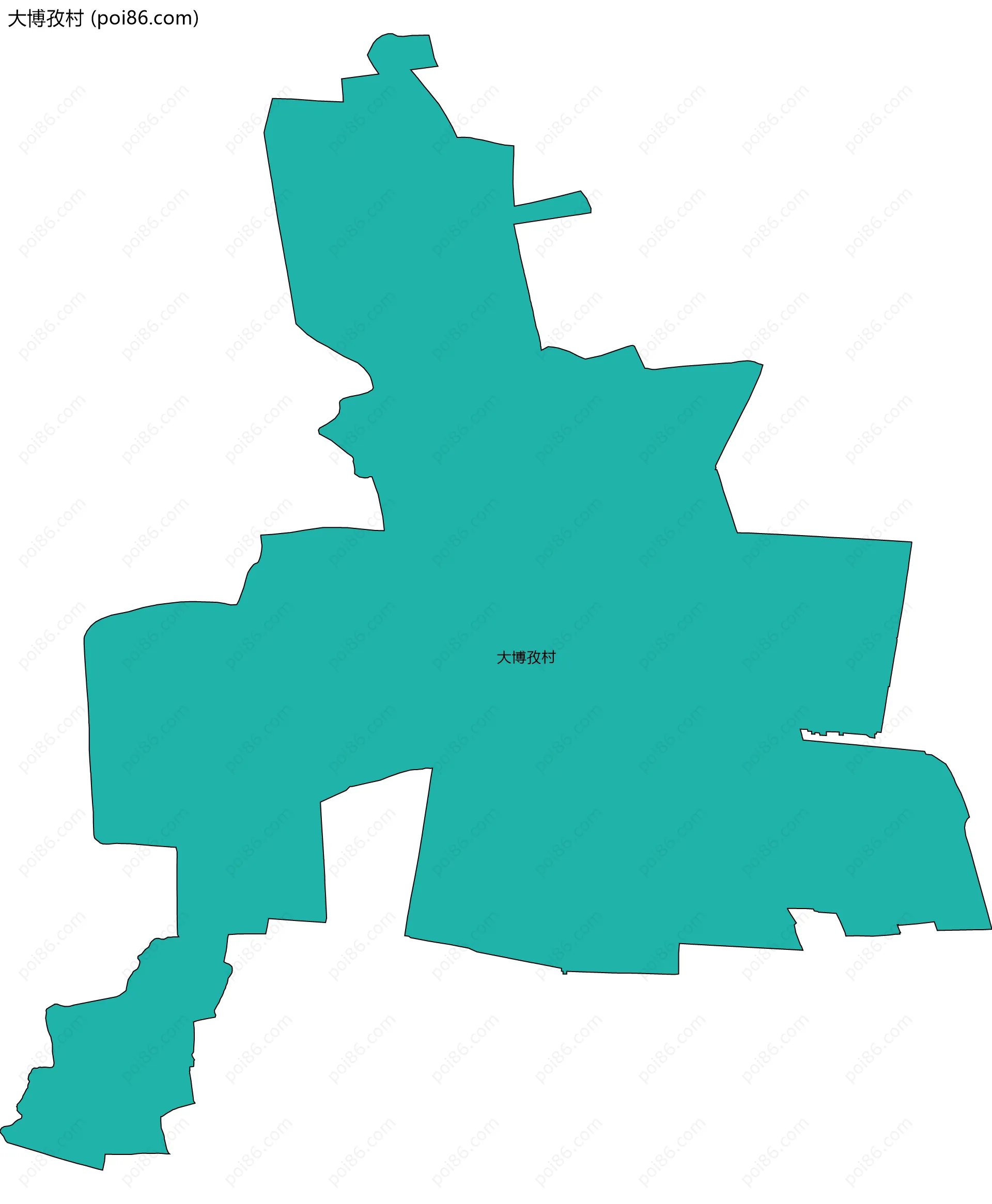 大博孜村边界地图