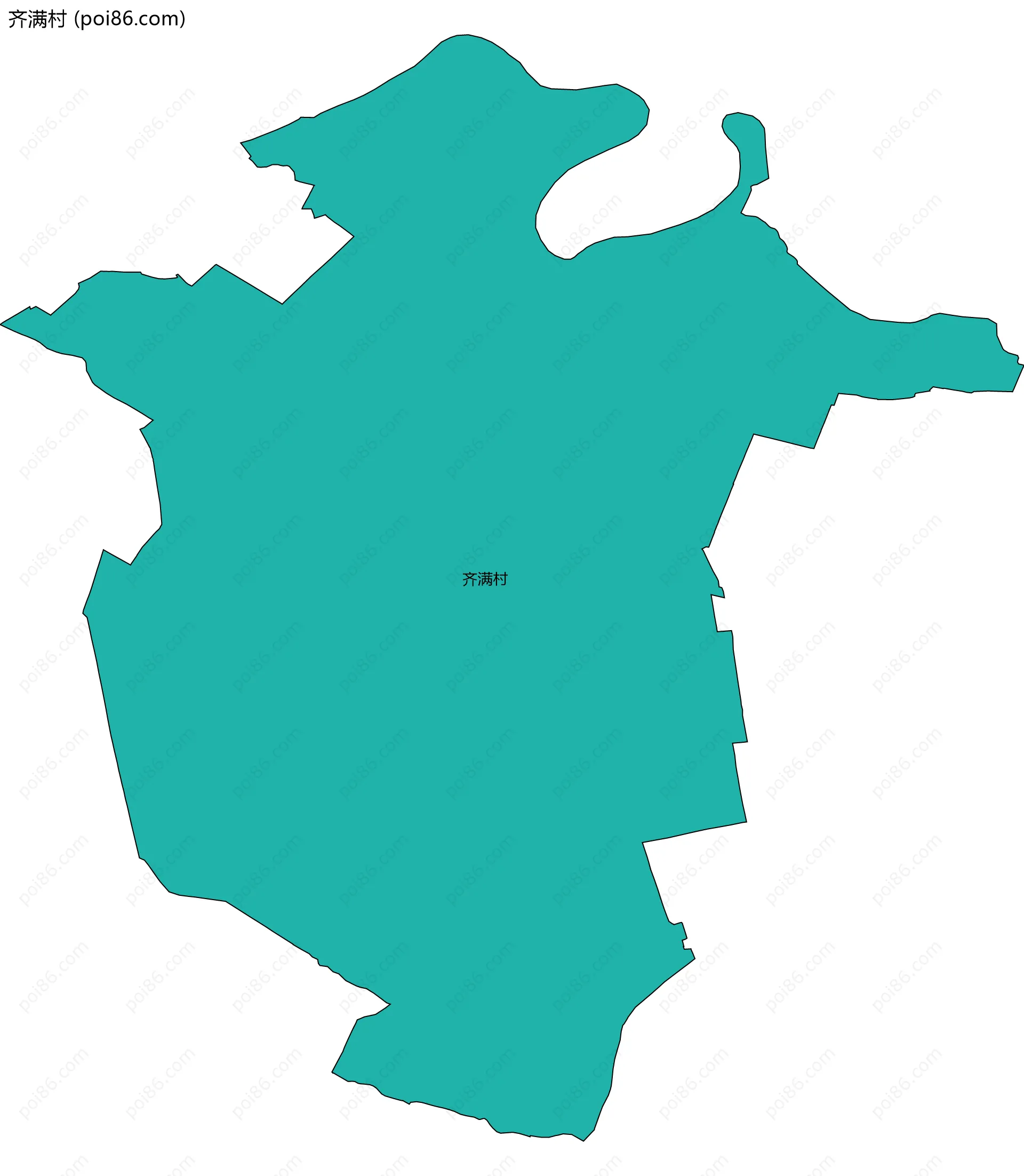 齐满村边界地图