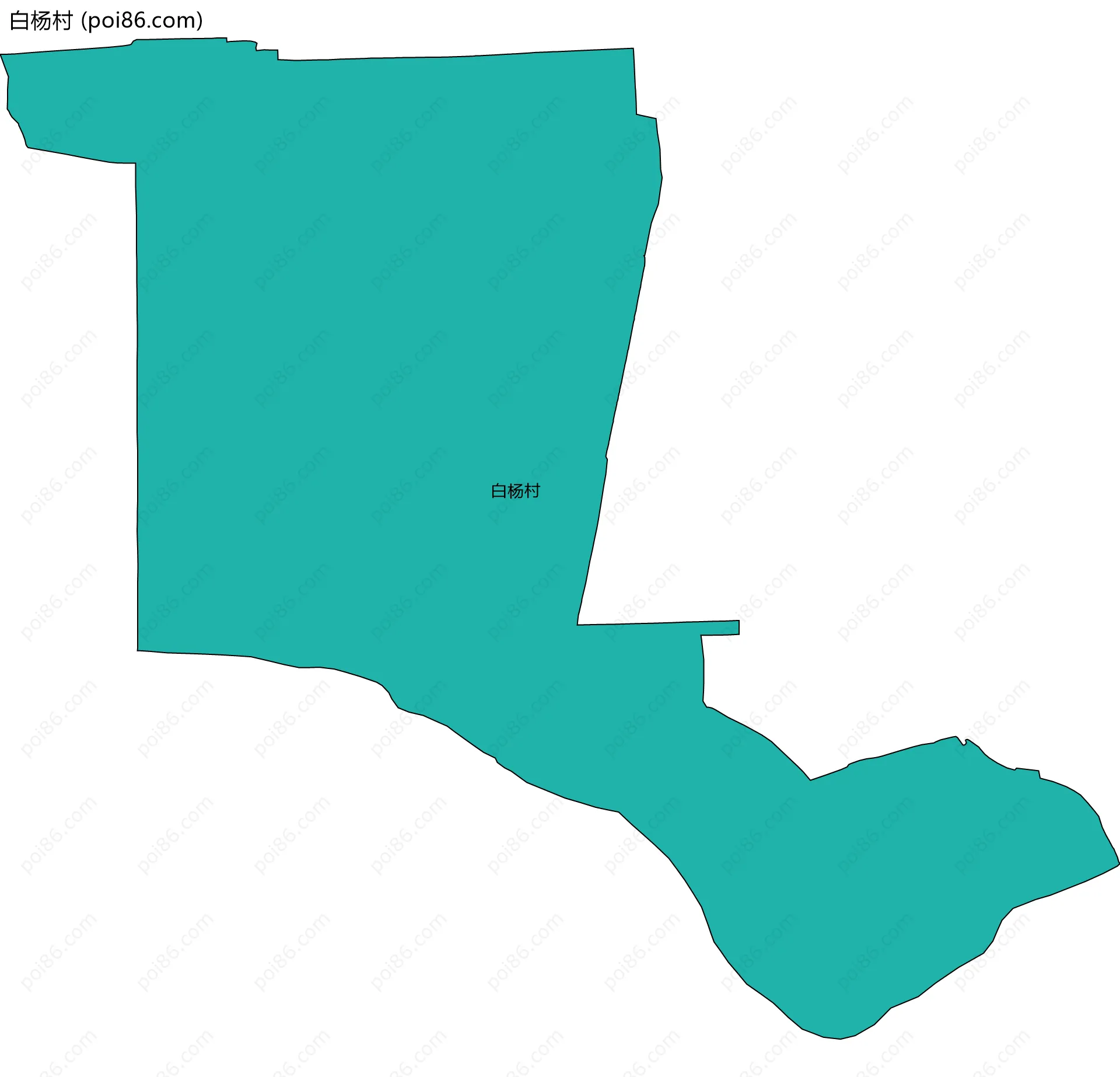 白杨村边界地图