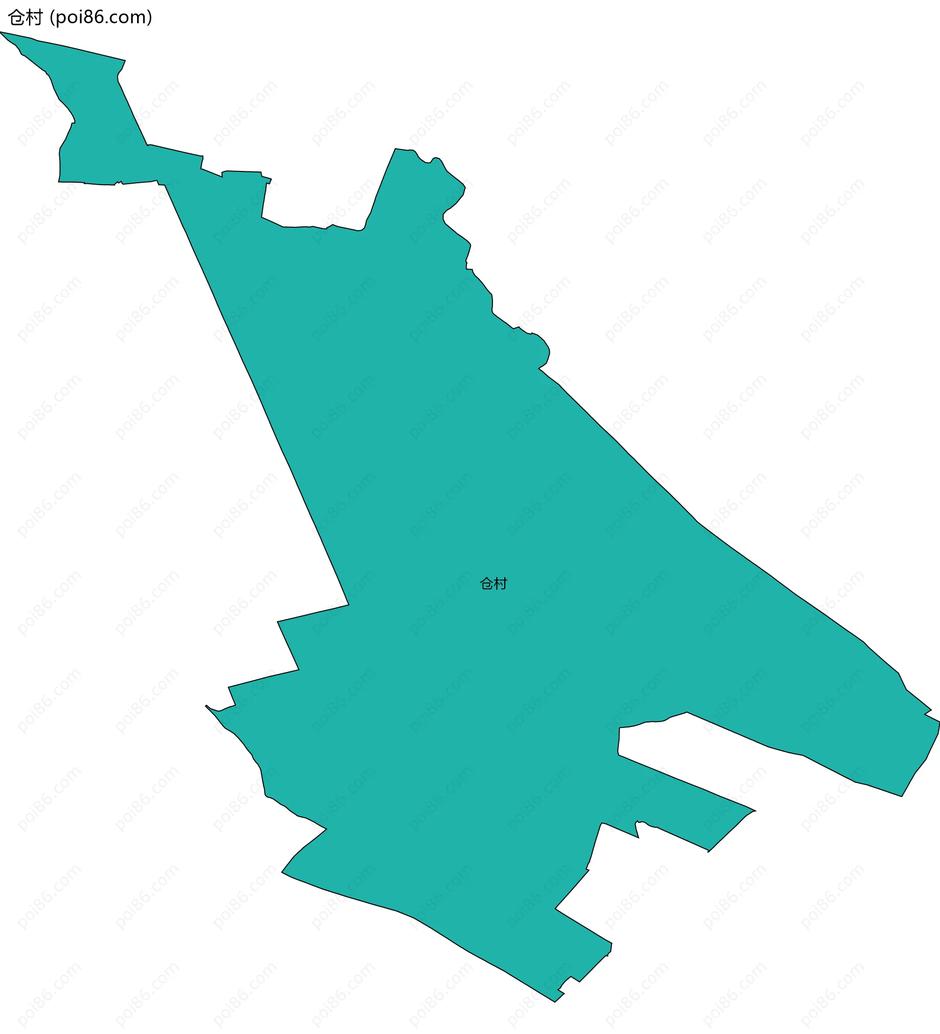 仓村边界地图