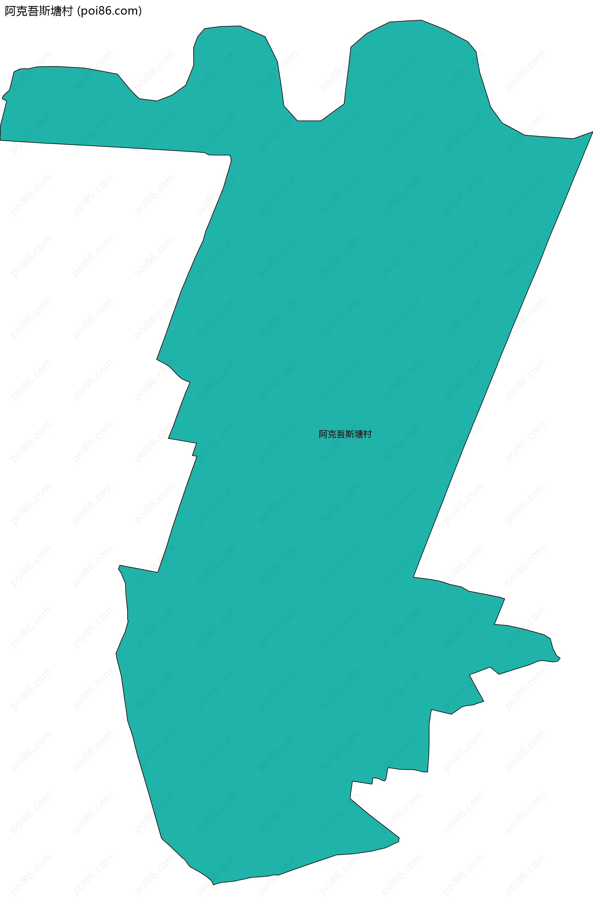 阿克吾斯塘村边界地图