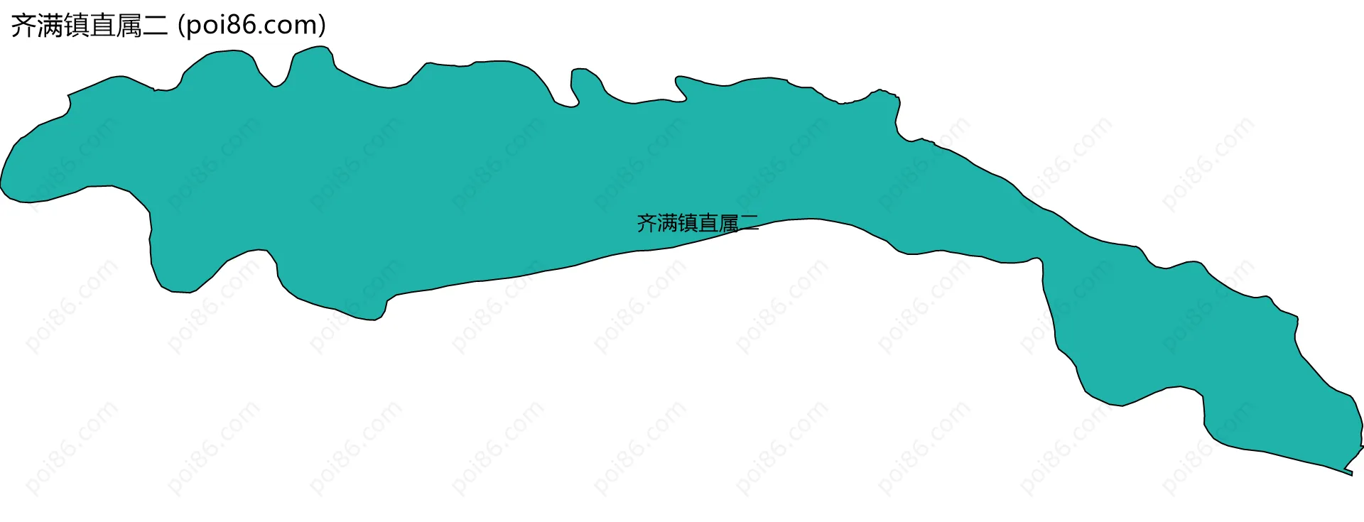 齐满镇直属二边界地图