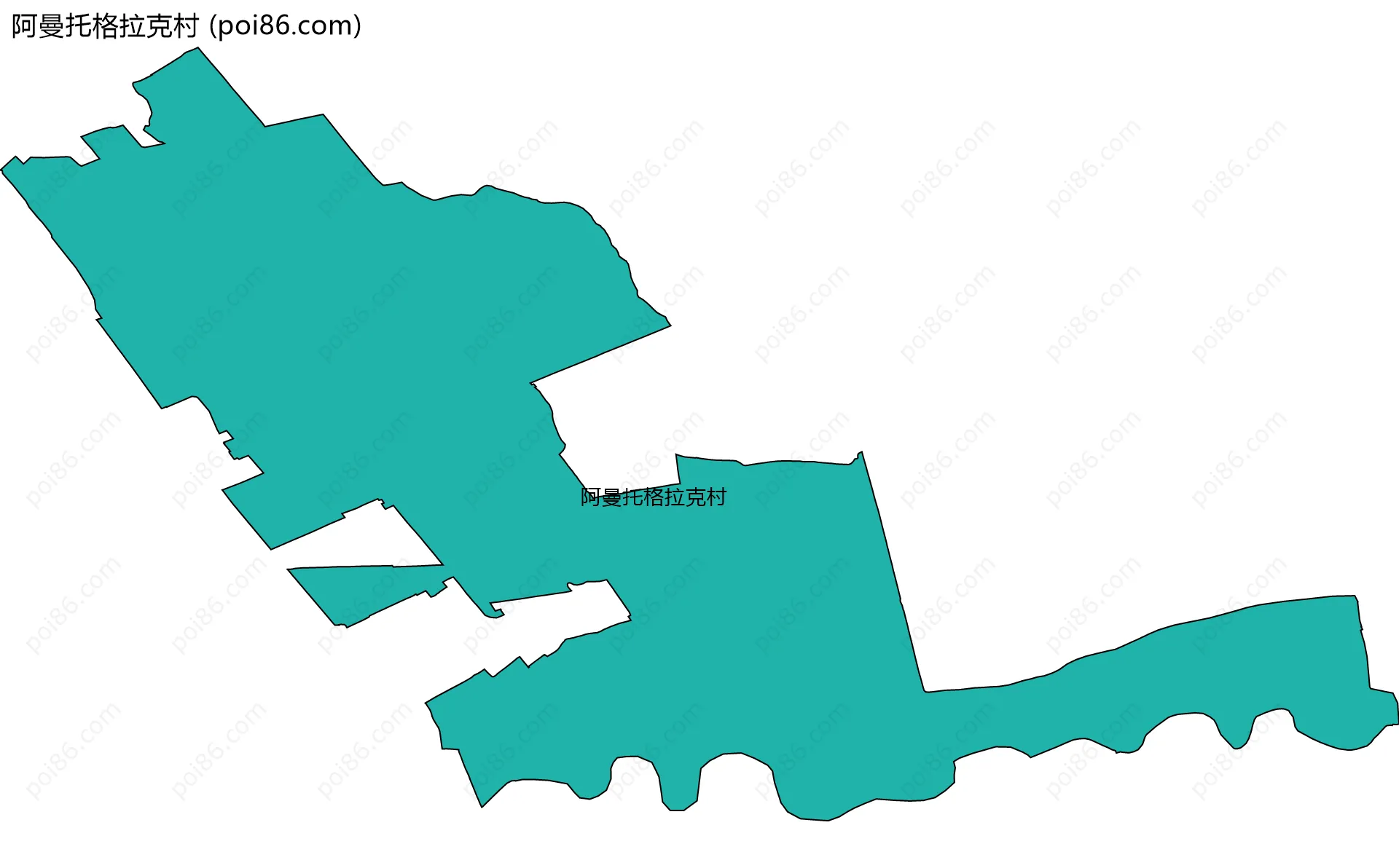 阿曼托格拉克村边界地图