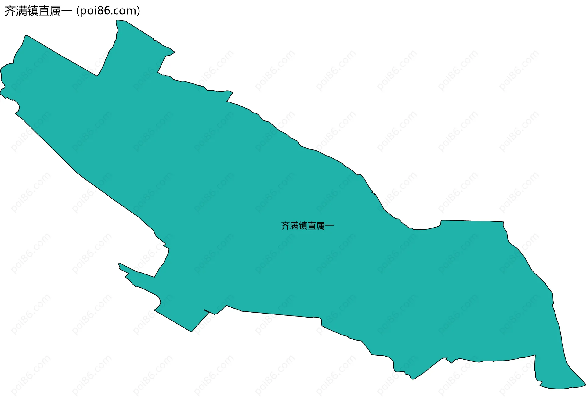 齐满镇直属一边界地图