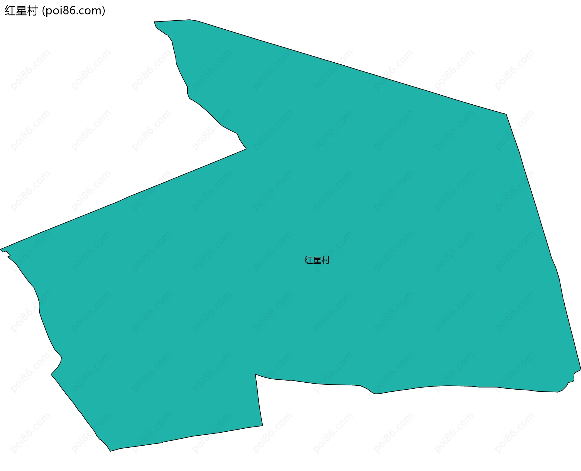 红星村边界地图