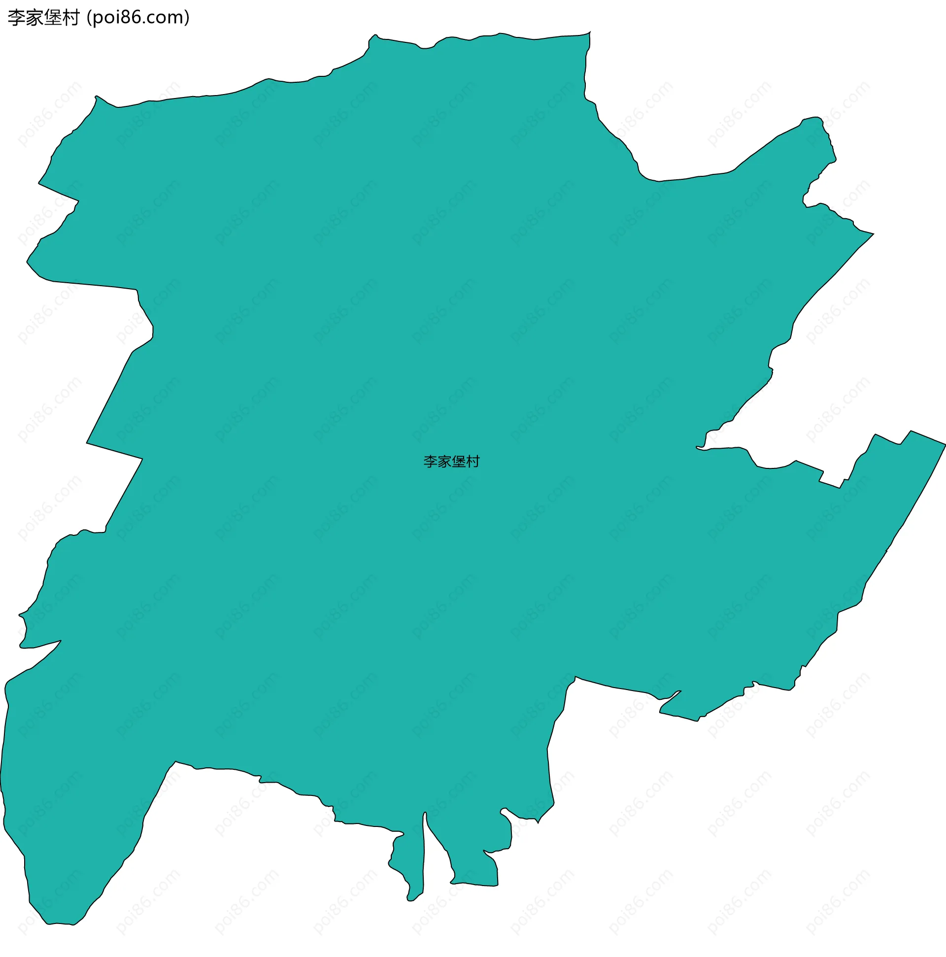 李家堡村边界地图