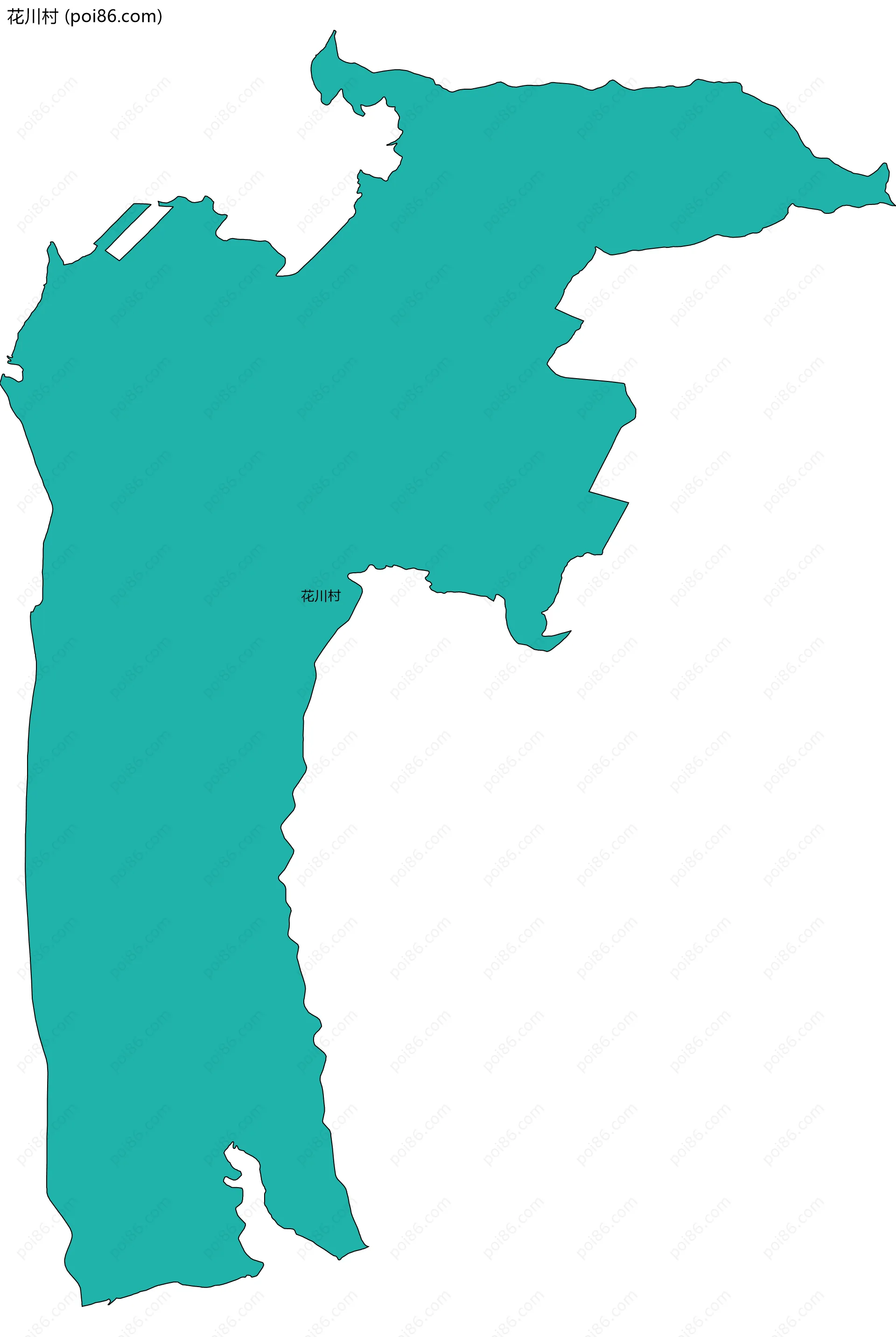 花川村边界地图