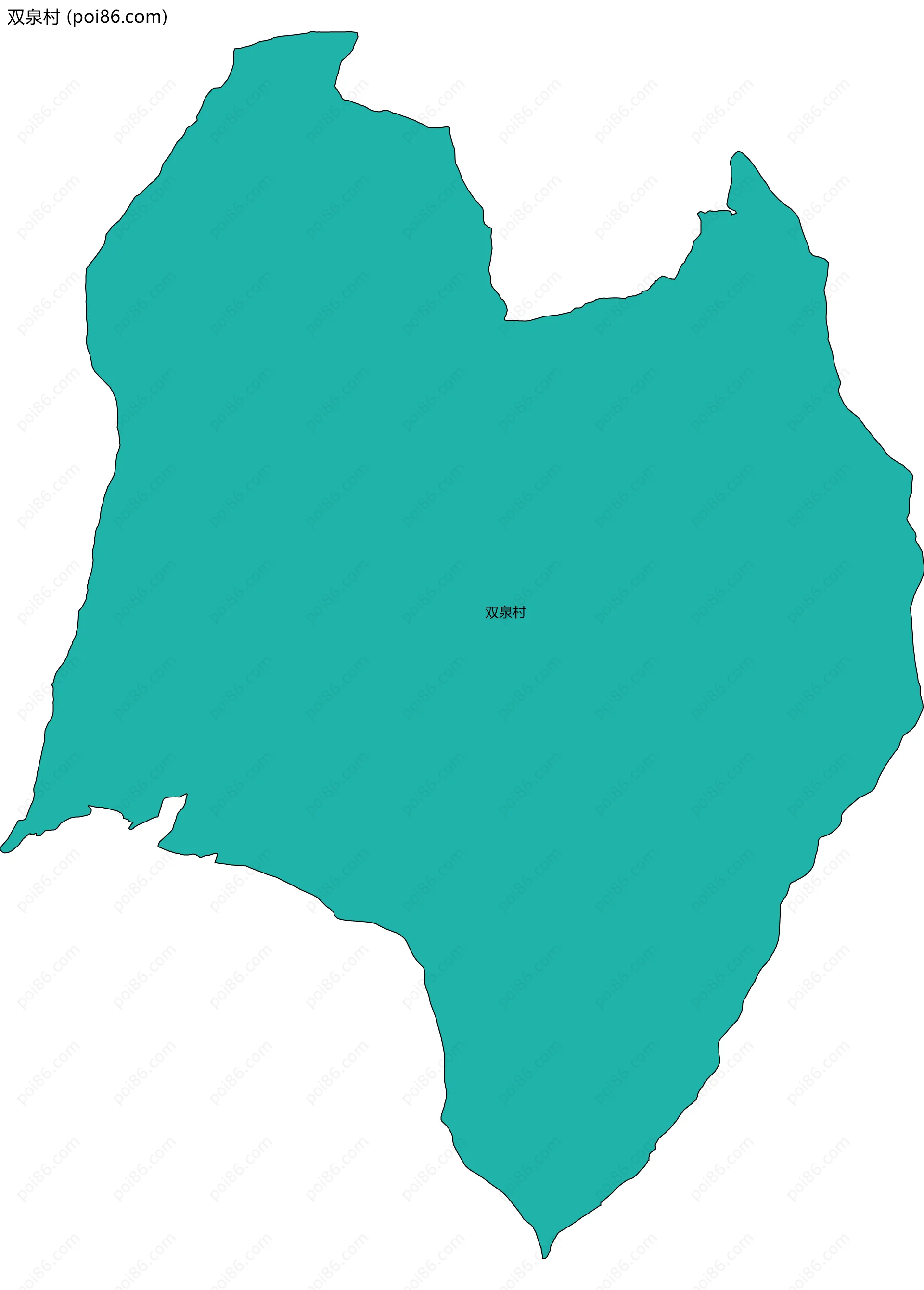 双泉村边界地图