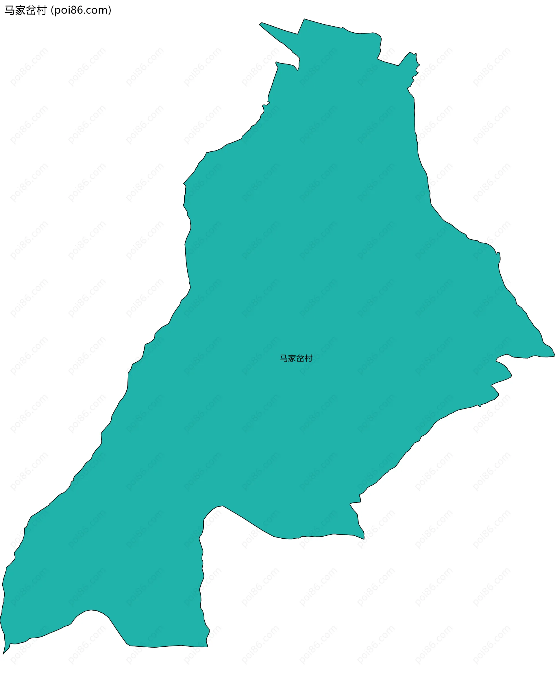 马家岔村边界地图