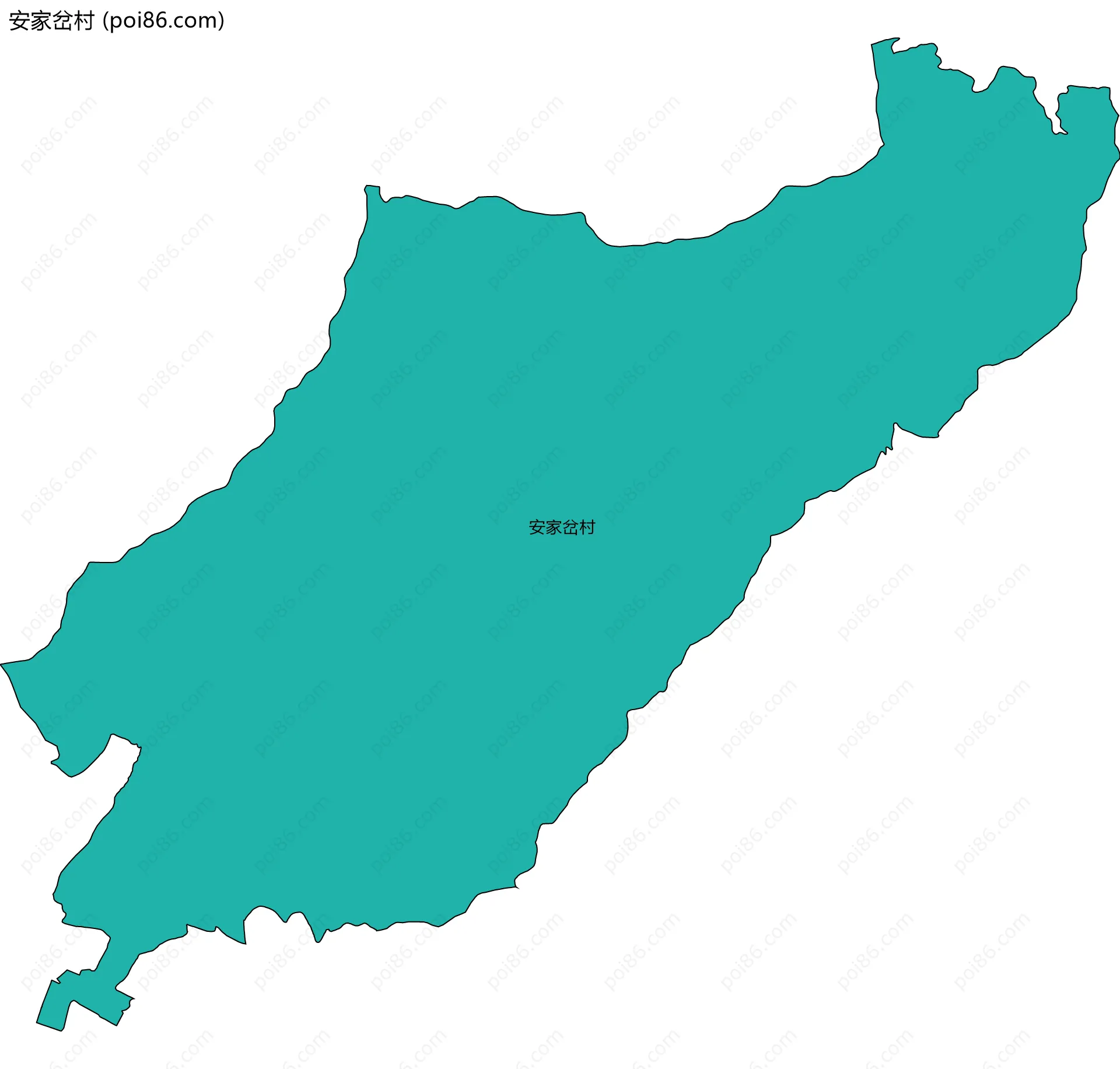 安家岔村边界地图