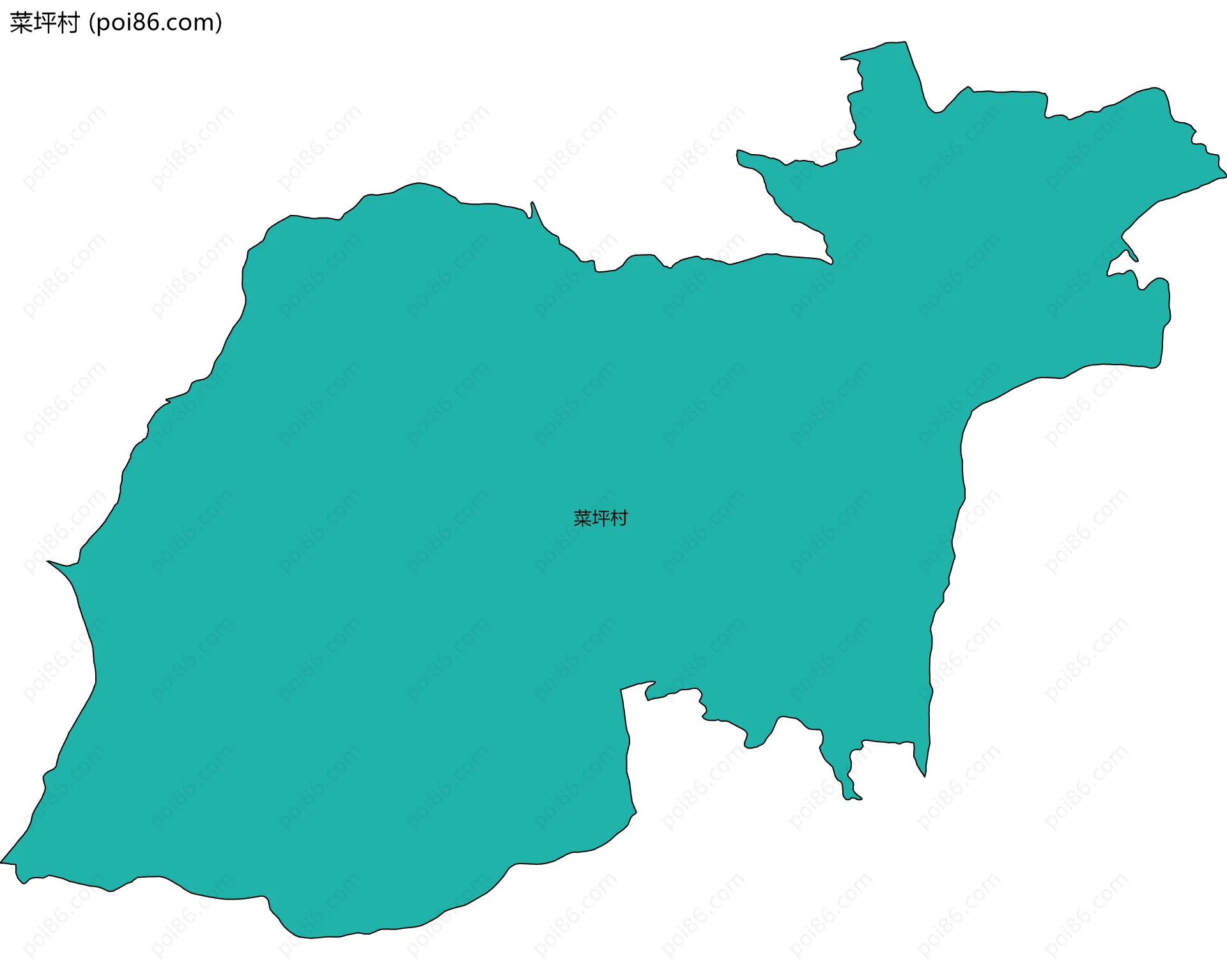 菜坪村边界地图