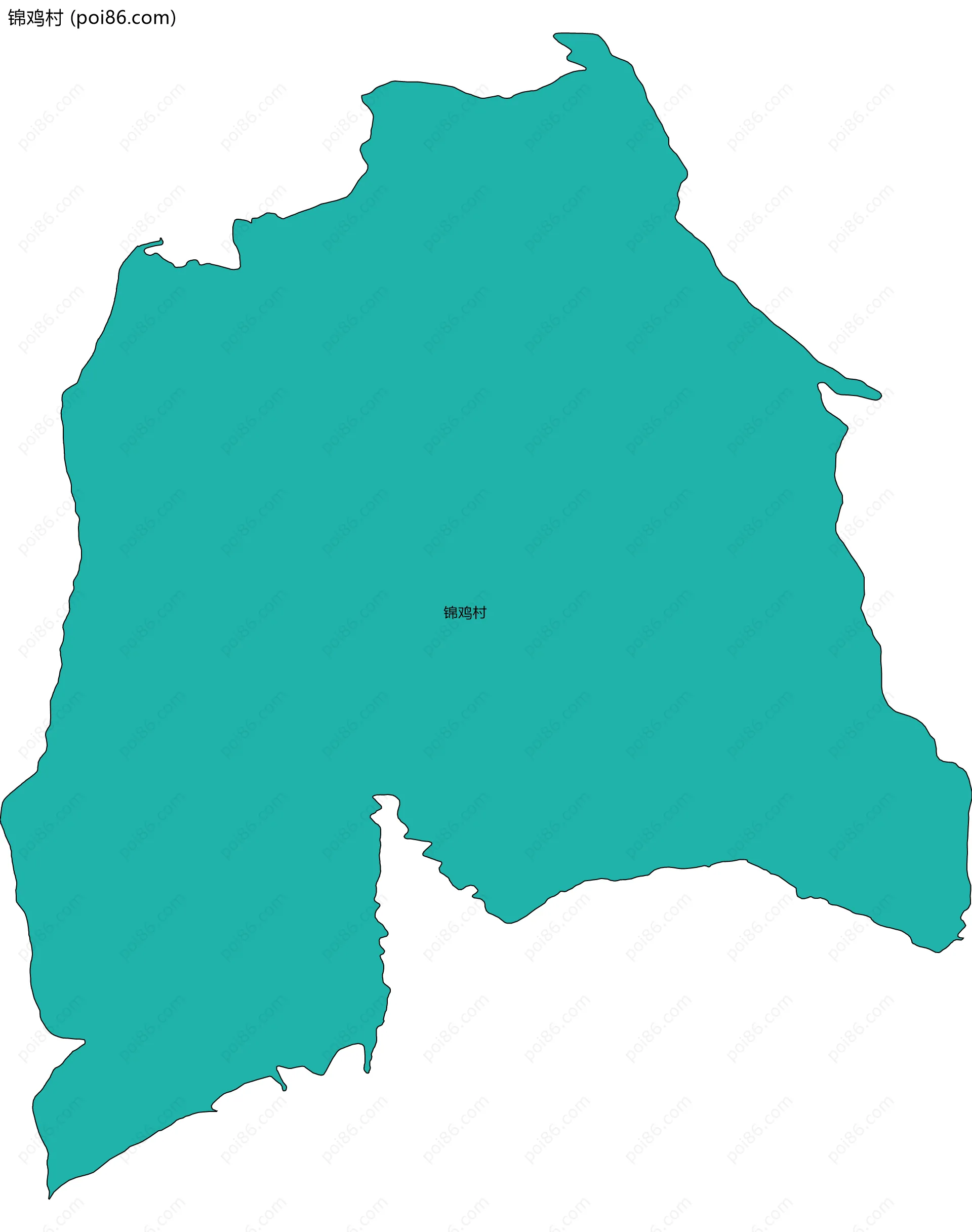 锦鸡村边界地图