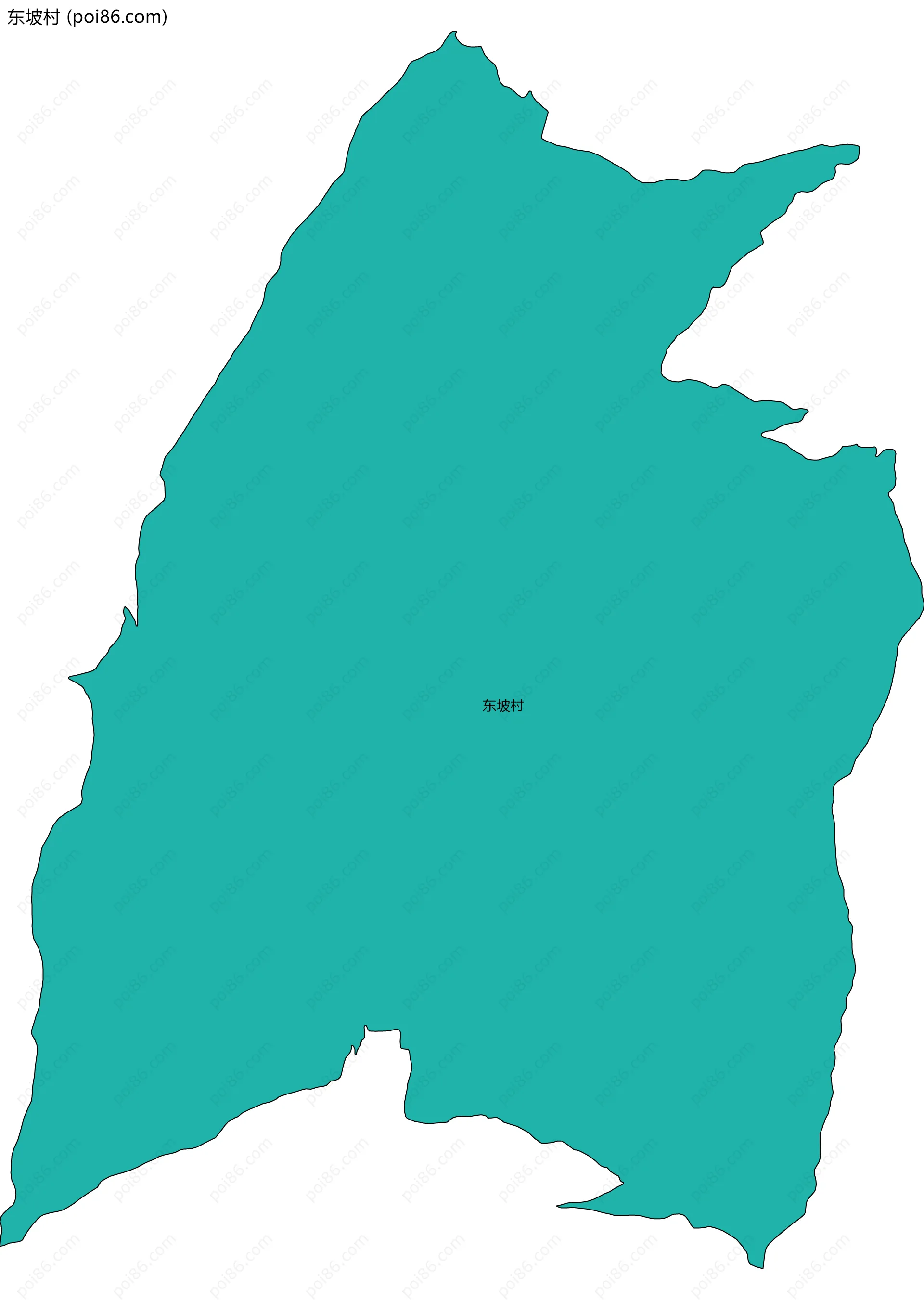 东坡村边界地图