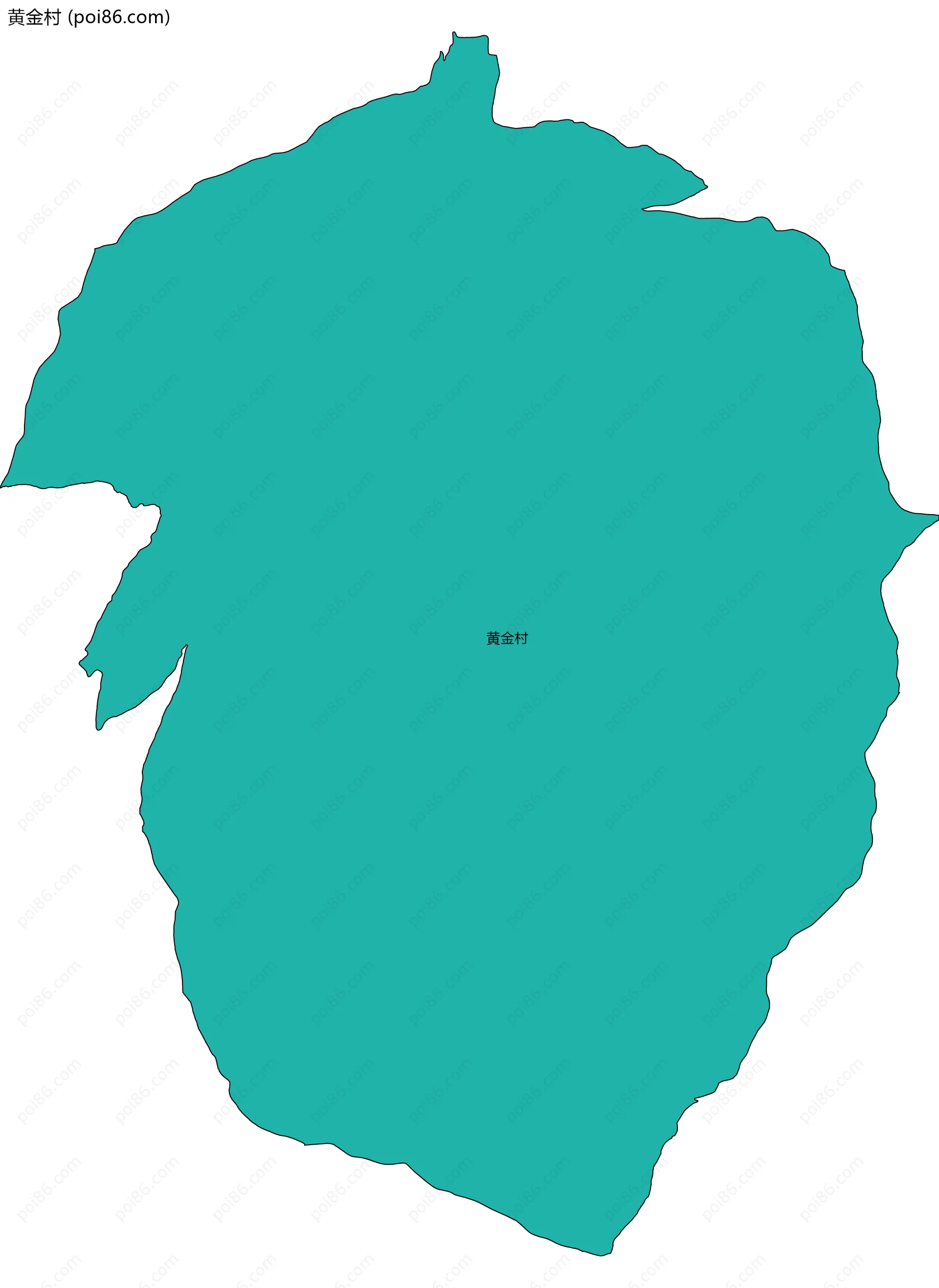黄金村边界地图