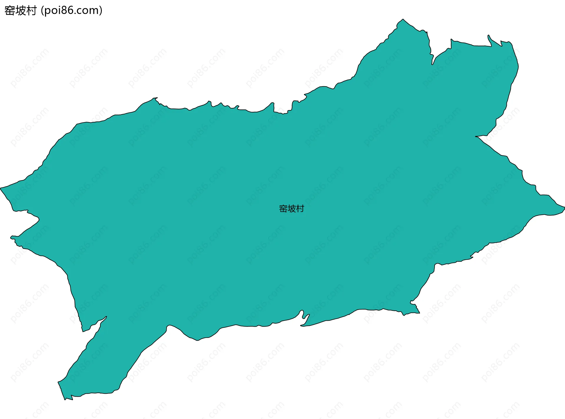 窑坡村边界地图
