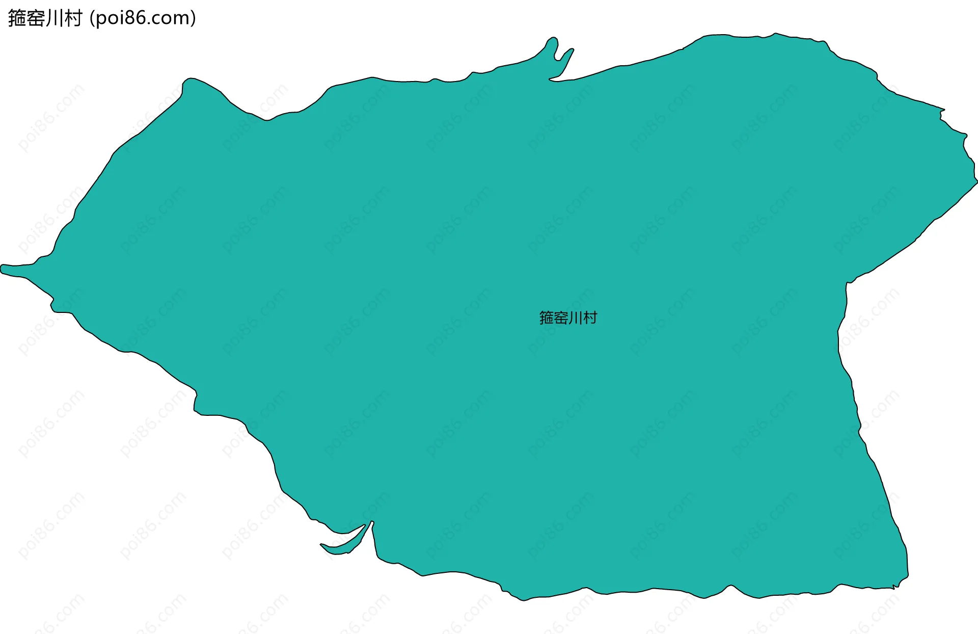 箍窑川村边界地图