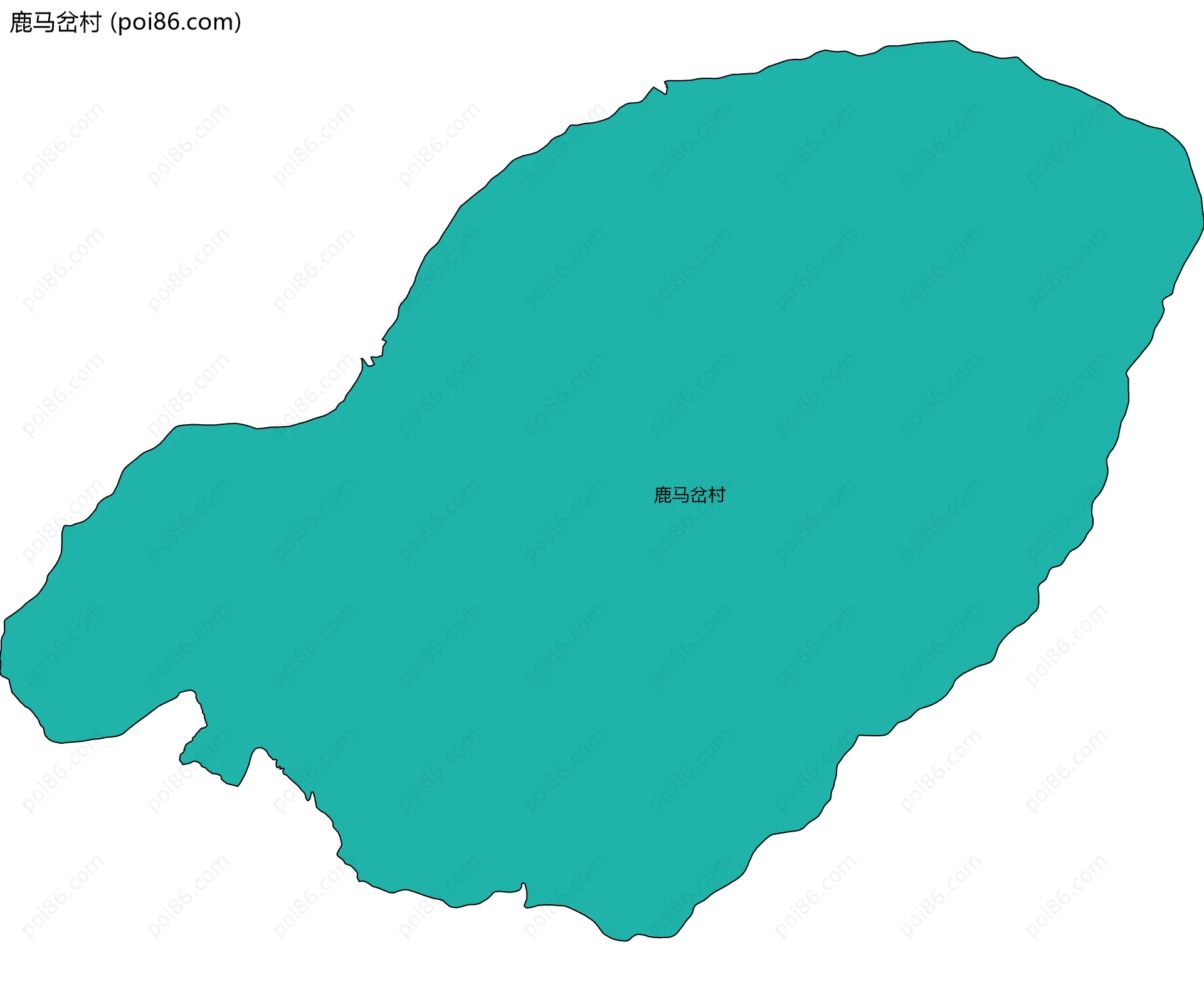 鹿马岔村边界地图