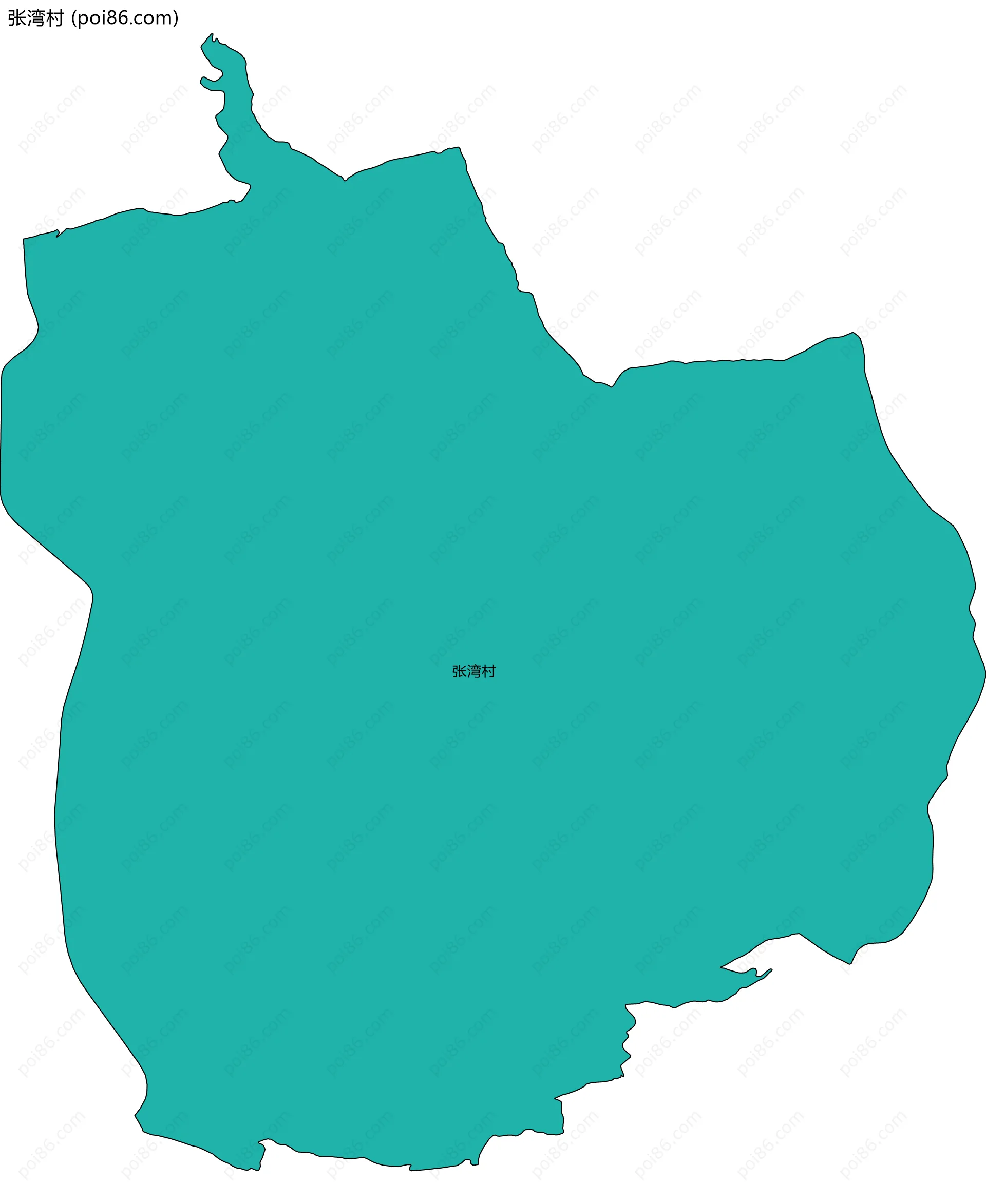 张湾村边界地图