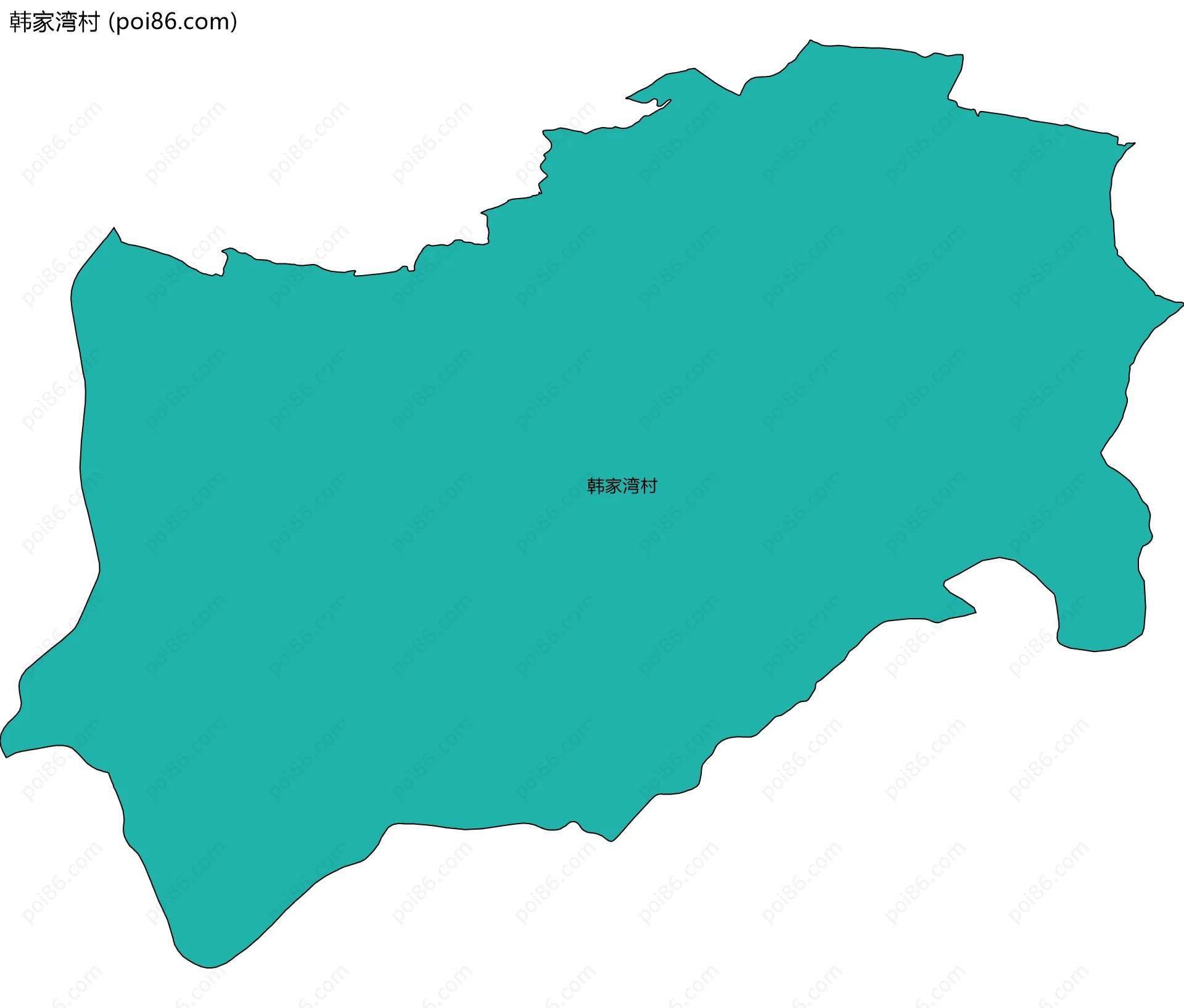 韩家湾村边界地图