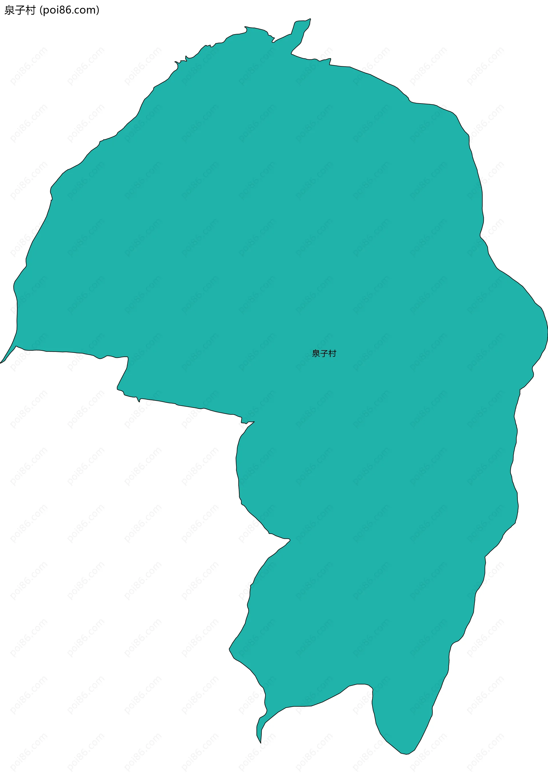 泉子村边界地图
