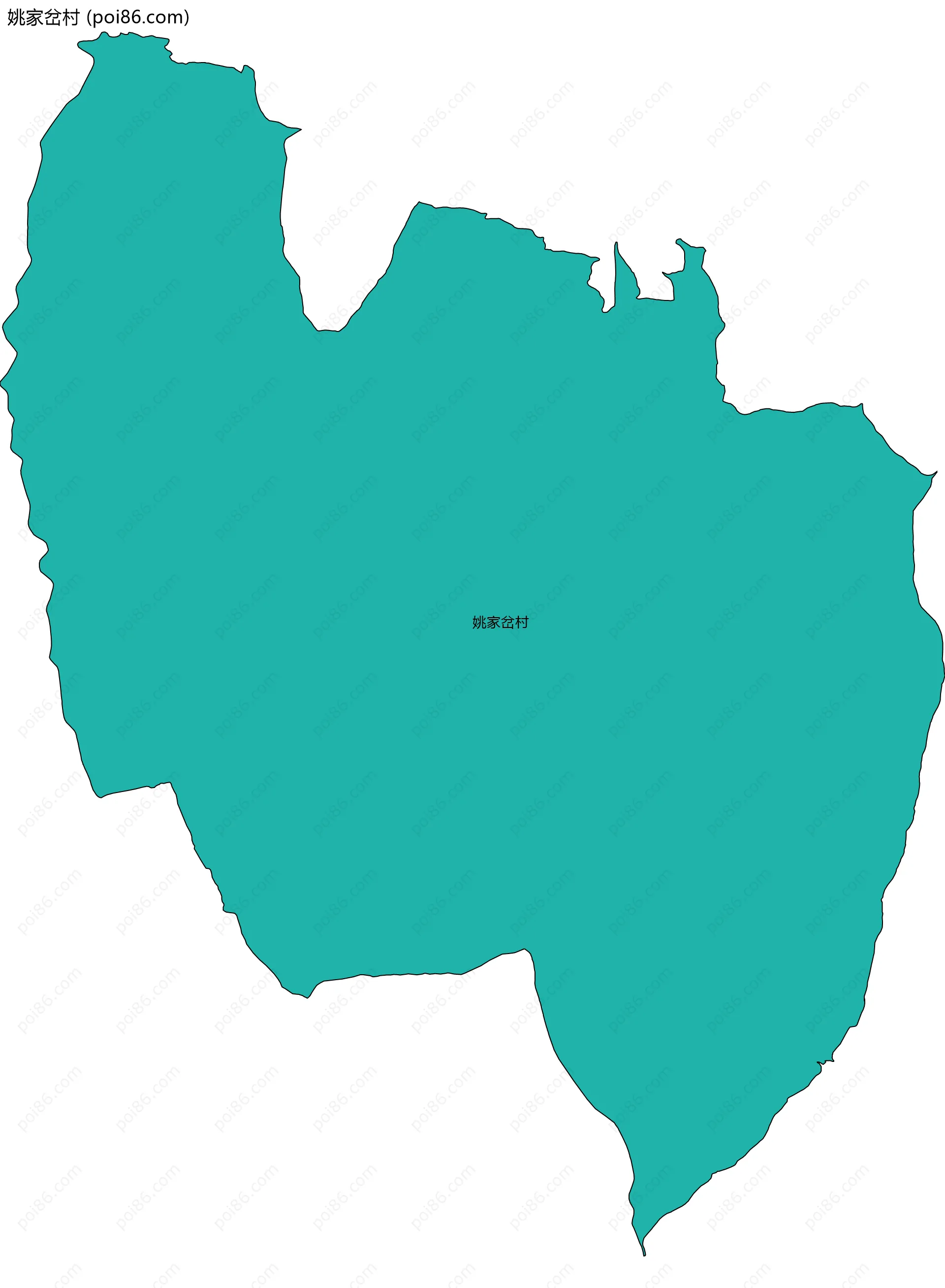 姚家岔村边界地图